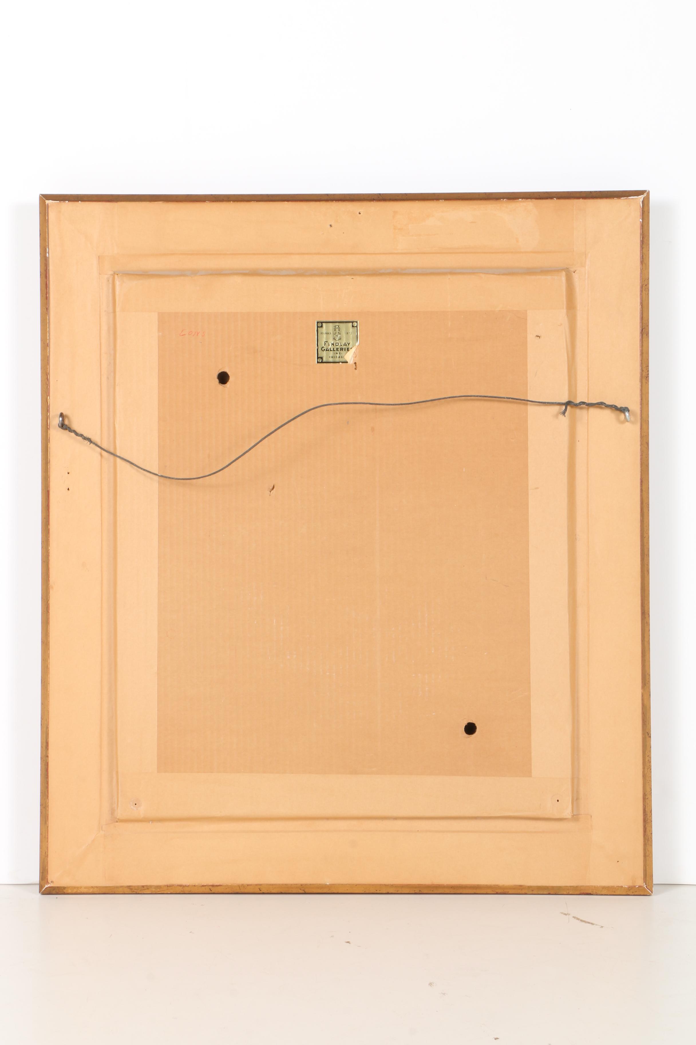 Gérard Passet Oil on Canvas Landscape"Village on a Hill"