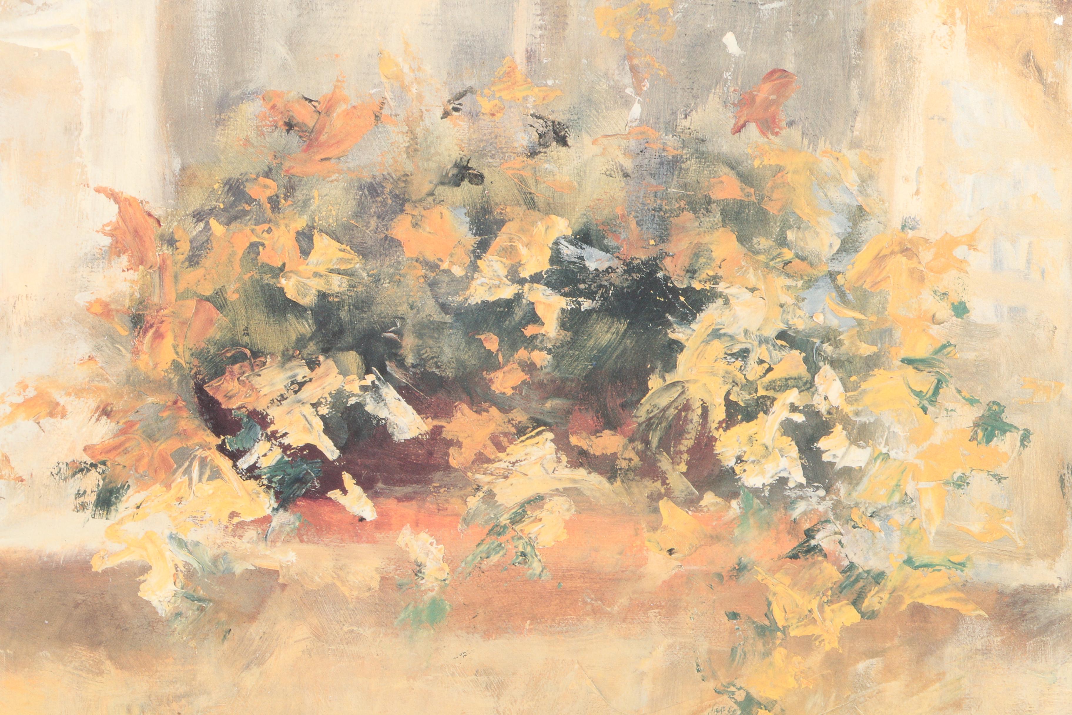 Offset Lithograph After Miguel Dominguez "Courtyard Bicycle"