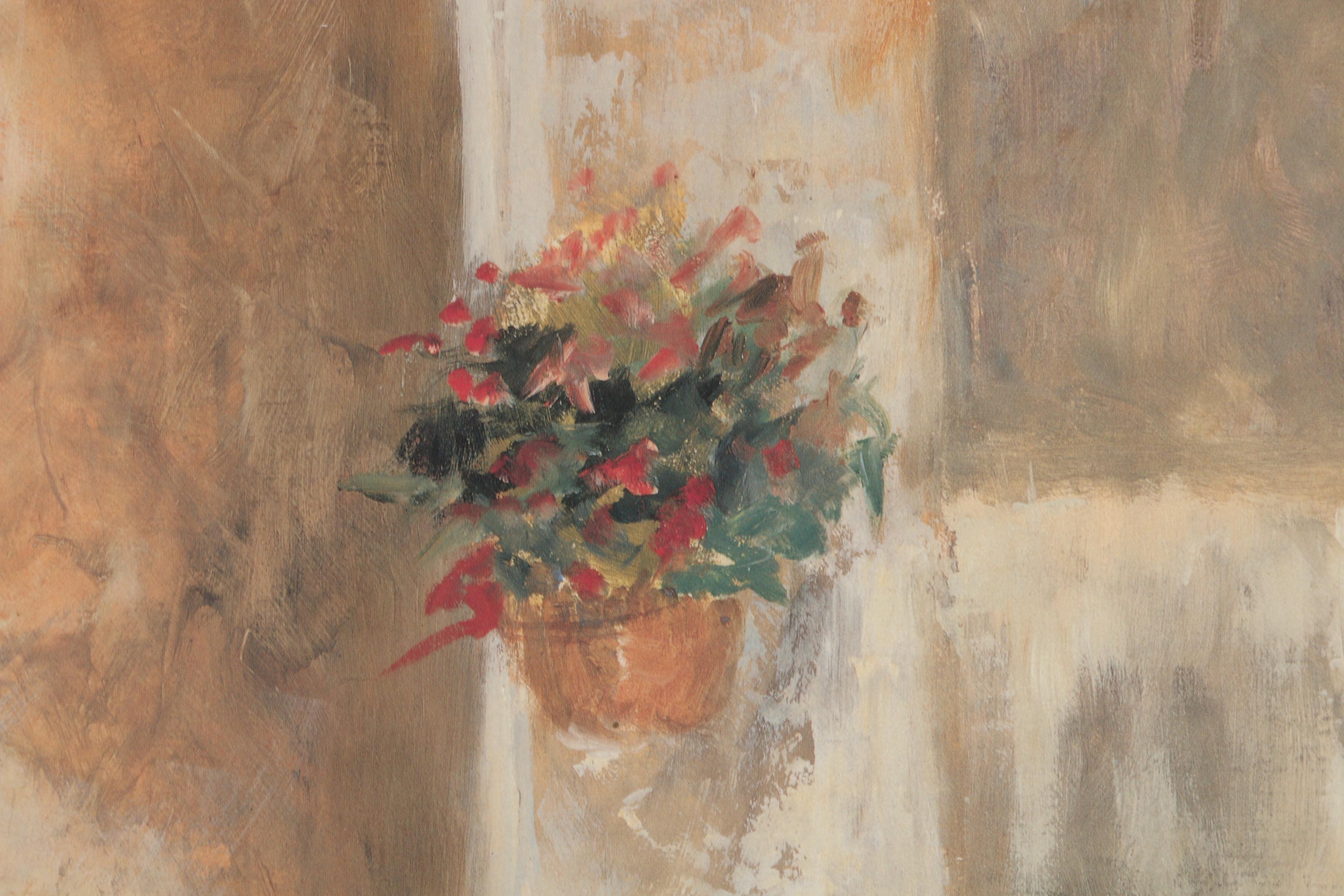 Offset Lithograph After Miguel Dominguez "Courtyard Bicycle"