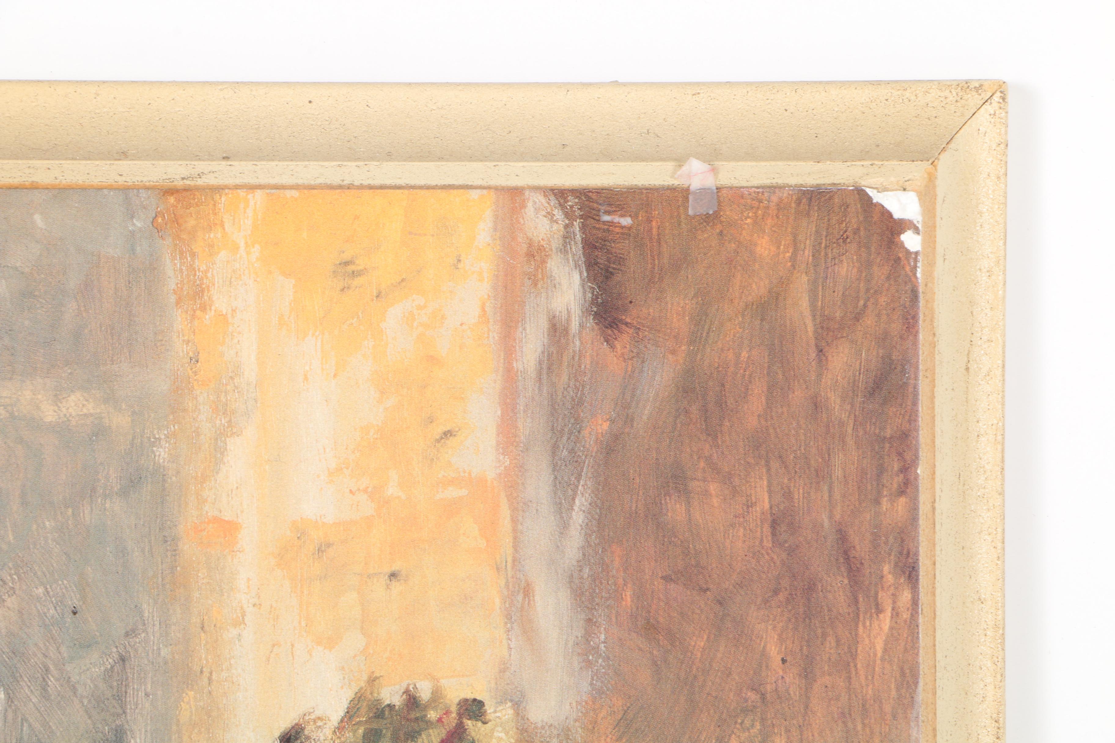 Offset Lithograph After Miguel Dominguez "Courtyard Bicycle"