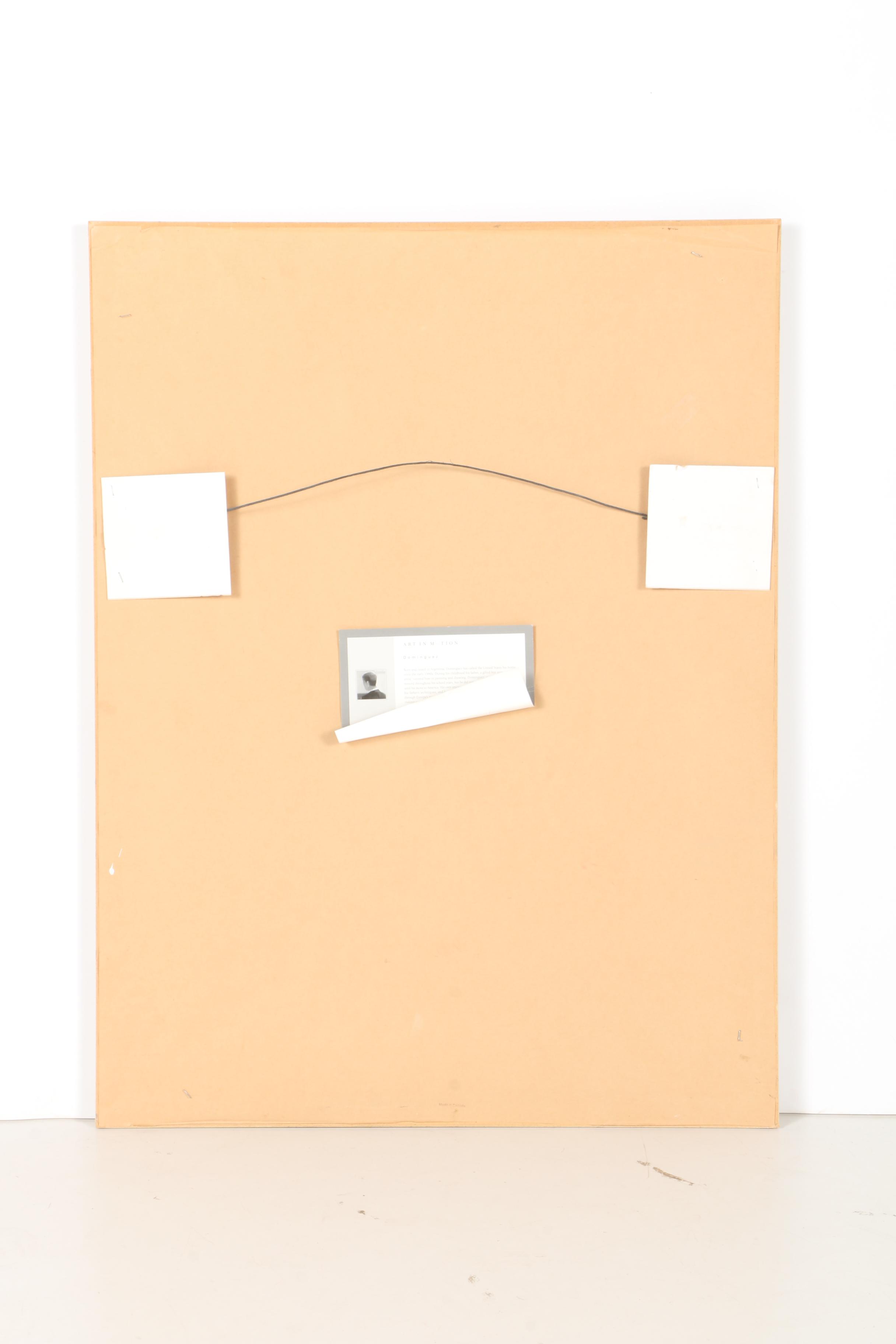 Offset Lithograph After Miguel Dominguez "Courtyard Bicycle"