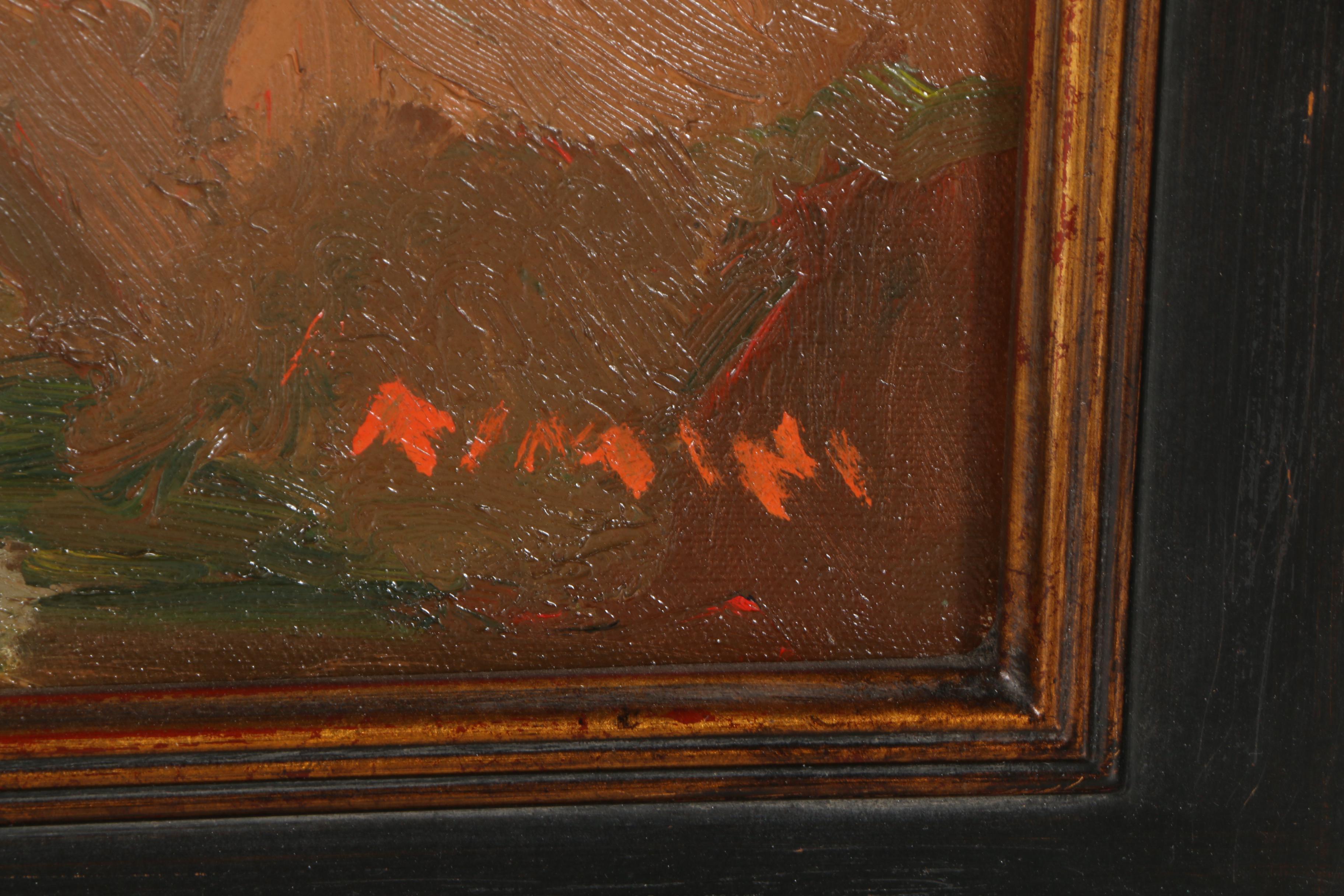 Joseph Rimini Oil Painting on Canvas "Rocky Shore"