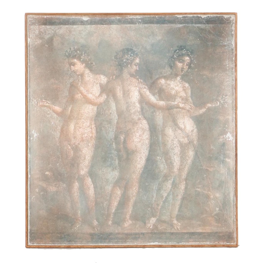 Limited Edition Reproduction Fresco "Three Graces"