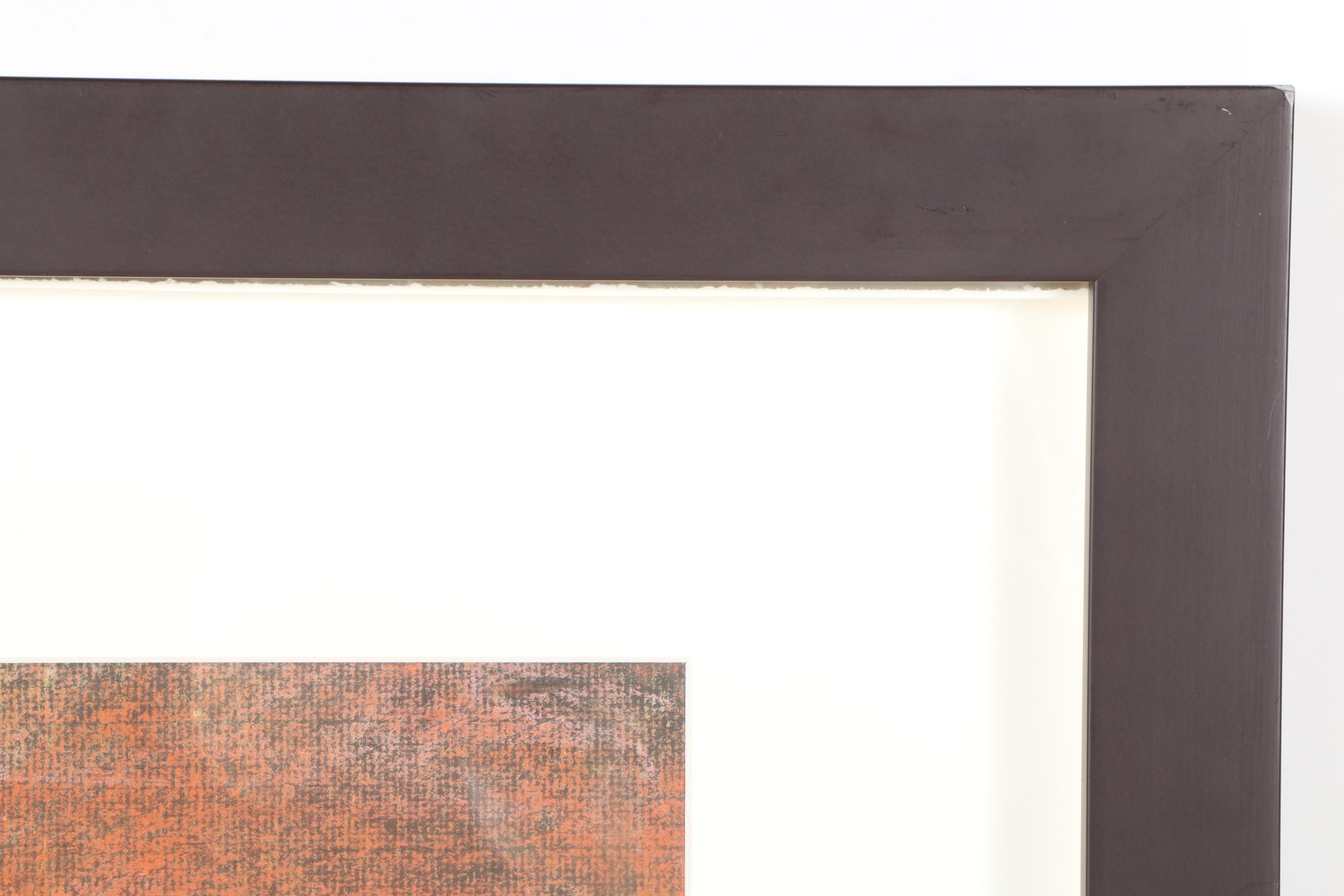 Conte Crayon Drawing of Abstract Shapes