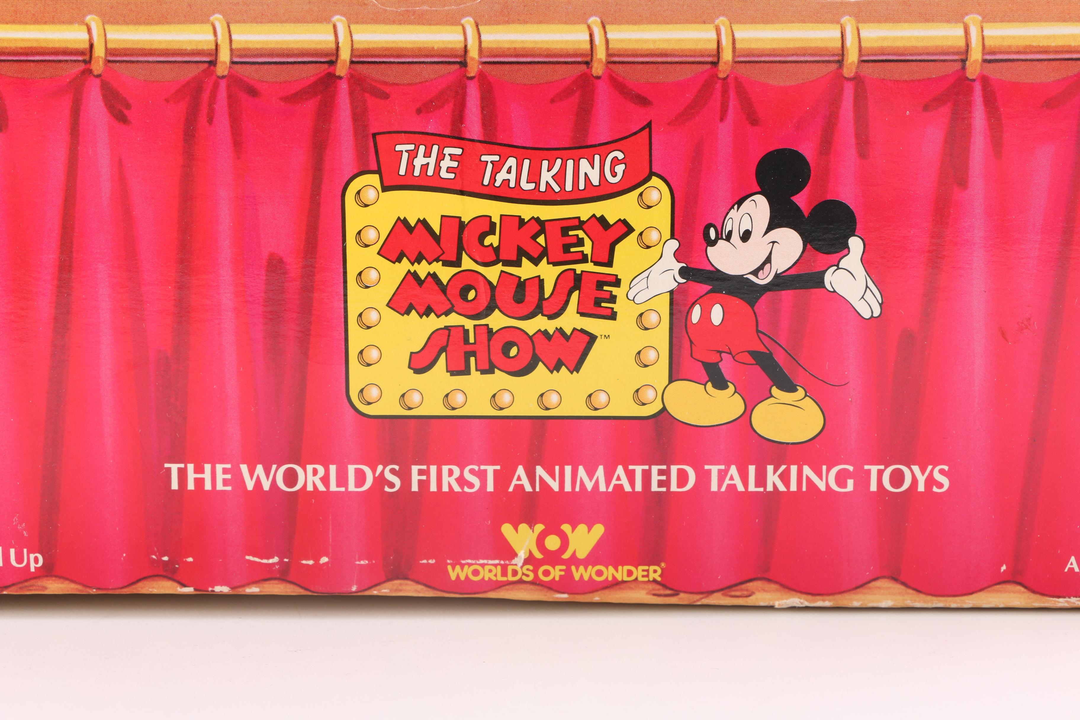 1986 The Talking Mickey Mouse Toy with Bandleader and Sorcerers Apprentice Costume