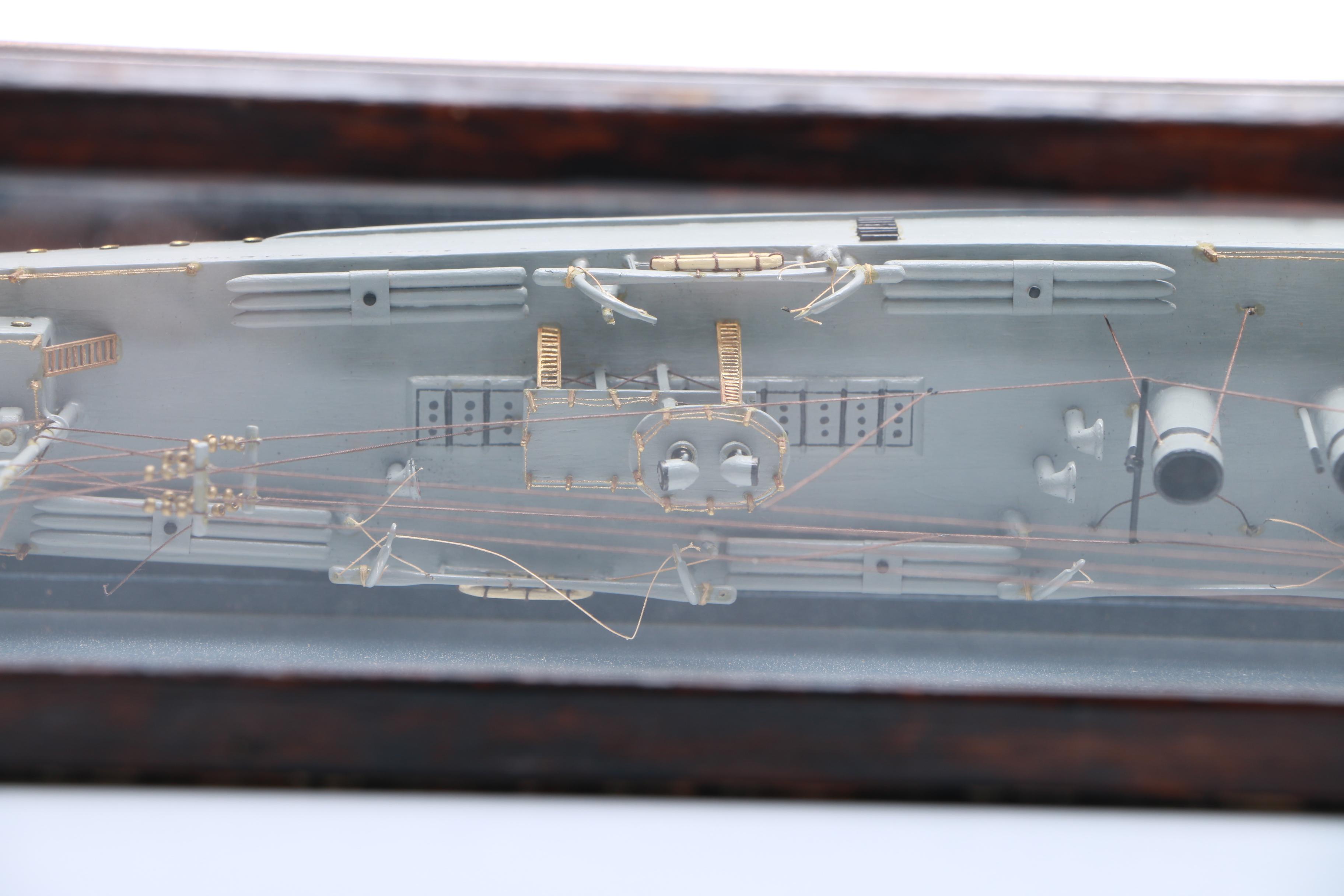 Vintage USS Destroyer "Preston" Shadow Box Ship