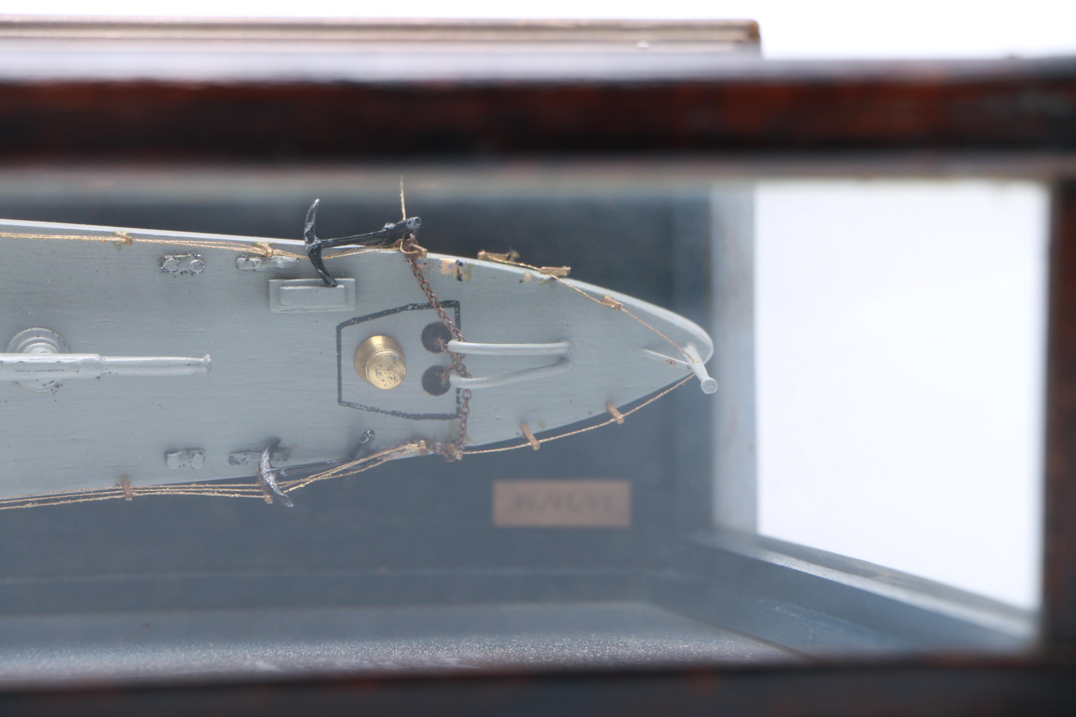 Vintage USS Destroyer "Preston" Shadow Box Ship
