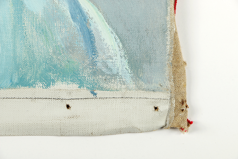 Emily B. Waite Oil Painting on Unstretched Canvas Portrait of a Red-haired Woman