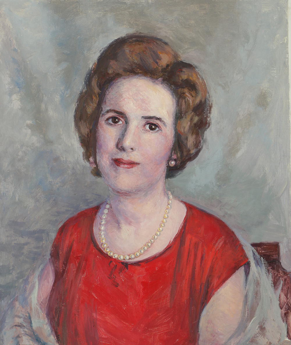 Emily B. Waite Oil Painting on Unstreached Canvas of a Woman