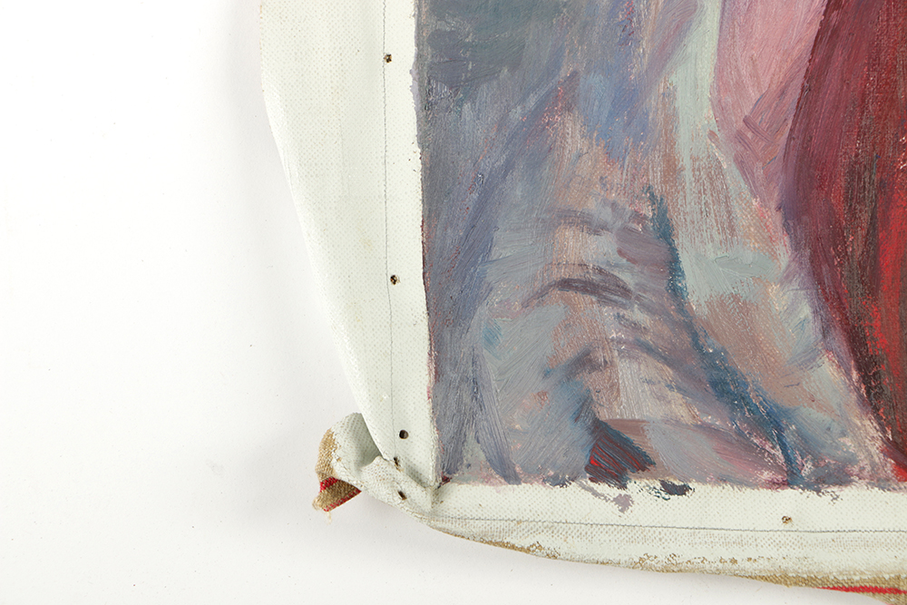 Emily B. Waite Oil Painting on Unstreached Canvas of a Woman