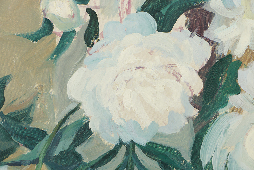 Emily B. Waite Oil Painting on Unstretched Canvas Floral Still Life