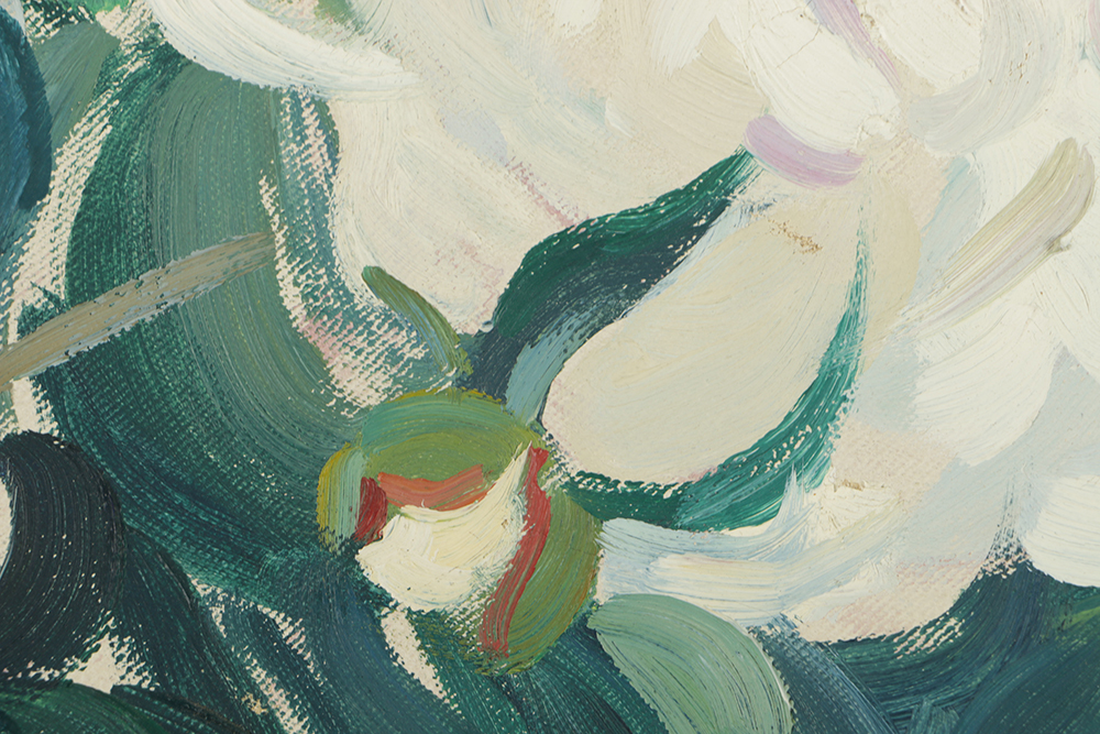 Emily B. Waite Oil Painting on Unstretched Canvas Floral Still Life