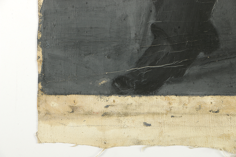 Emily B. Waite Oil Painting on Unstreached Canvas Portrait of a Man