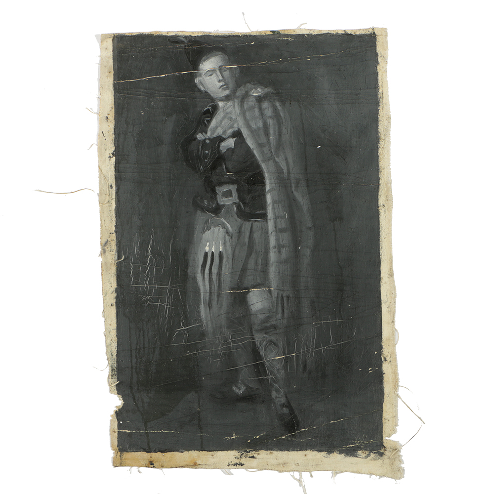 Emily B. Waite Oil Painting on Unstreached Canvas Portrait of a Scottish Man