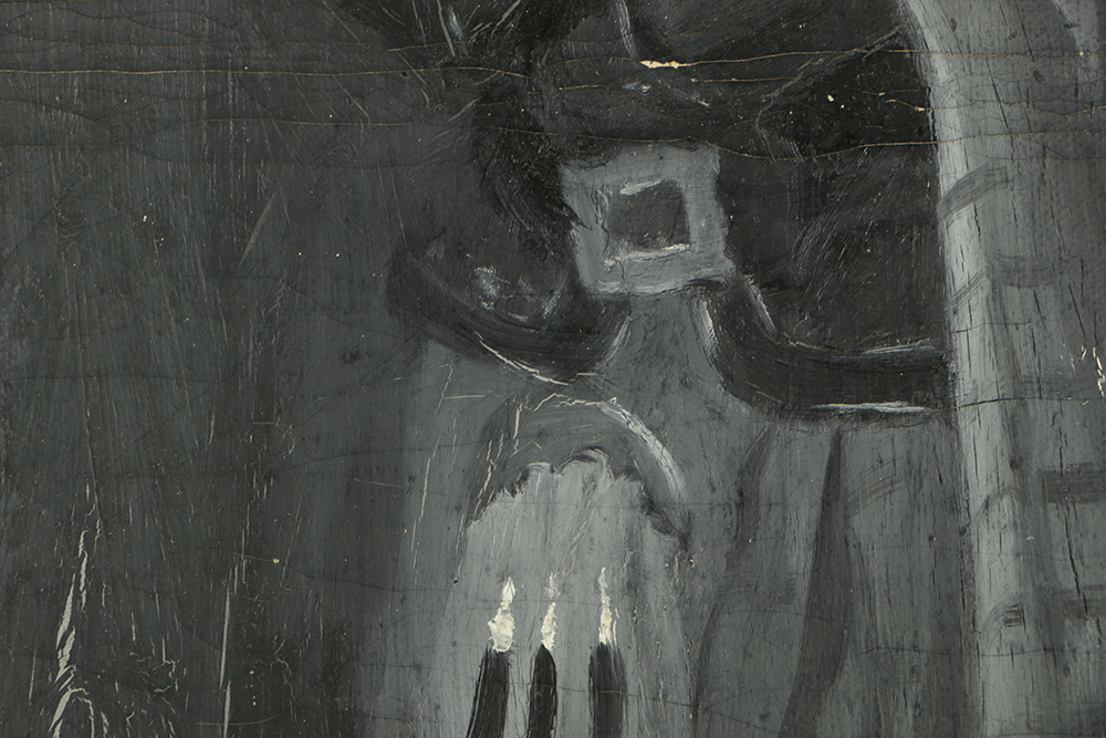 Emily B. Waite Oil Painting on Unstreached Canvas Portrait of a Scottish Man