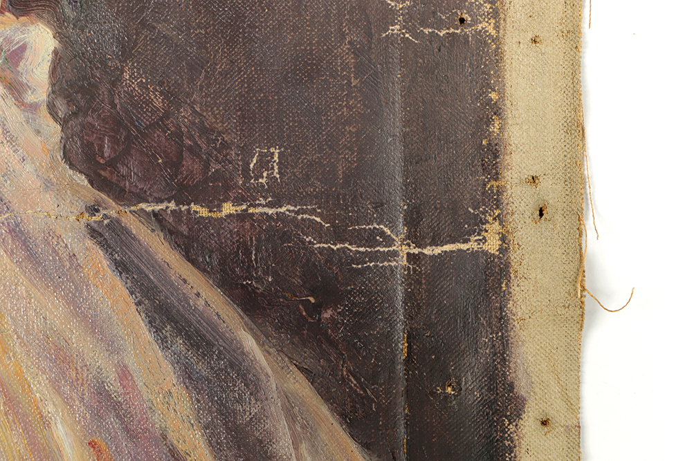 Emily B. Waite Oil Painting on Unstretched Canvas Portrait of a Woman