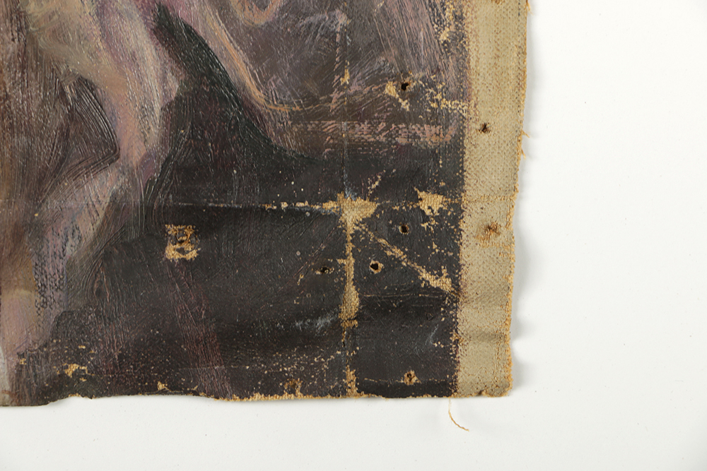 Emily B. Waite Oil Painting on Unstretched Canvas Portrait of a Woman