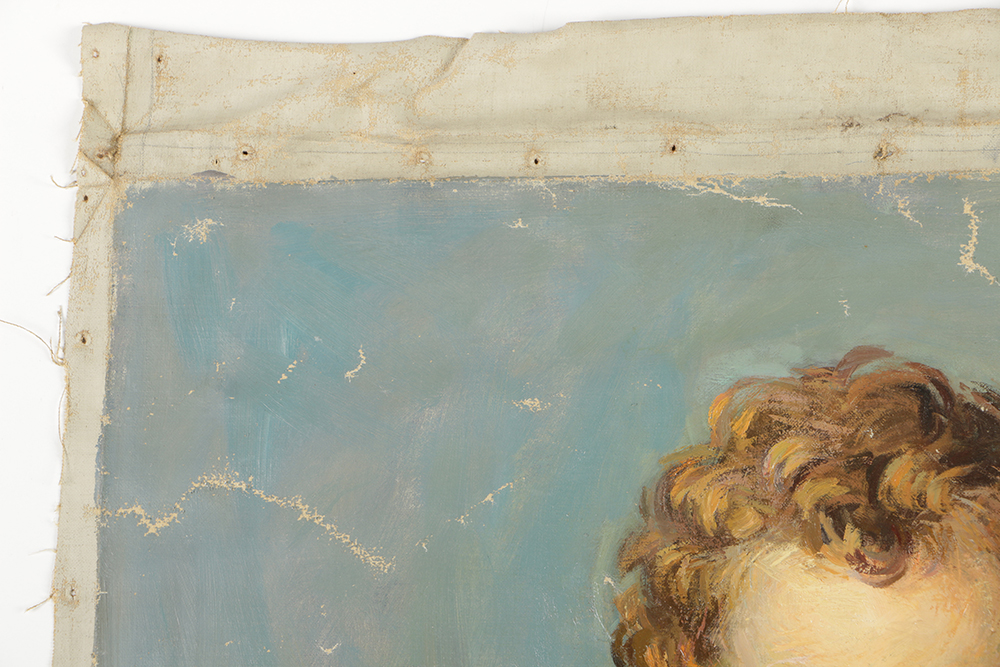 Emily B. Waite Oil Painting on Unstretched Canvas Portrait of a Baby