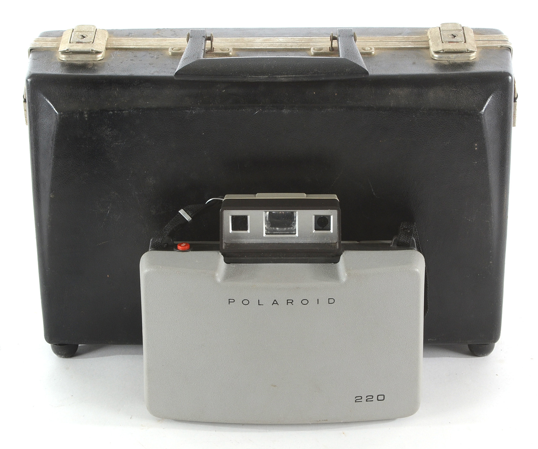 Three Vintage Polaroid Cameras in Cases