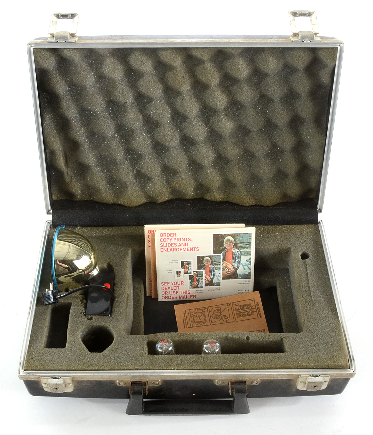 Three Vintage Polaroid Cameras in Cases