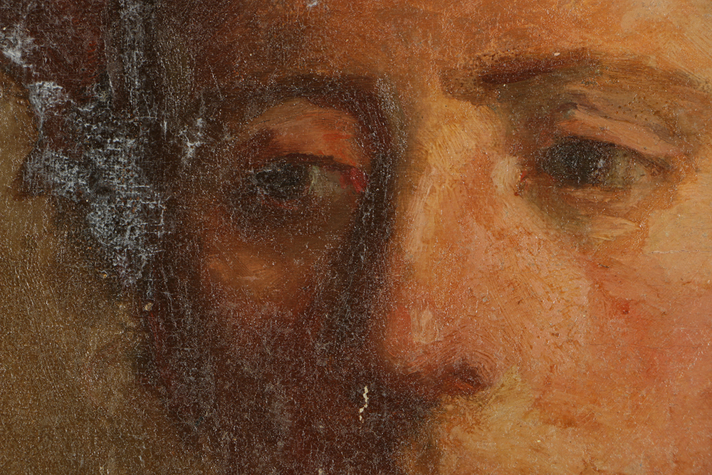 Emily B. Waite Oil Painting on Unstreached Canvas Portrait of a Woman