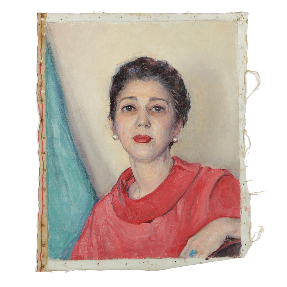 Emily B. Waite Oil Painting on Unstretched Canvas Portrait of a Woman