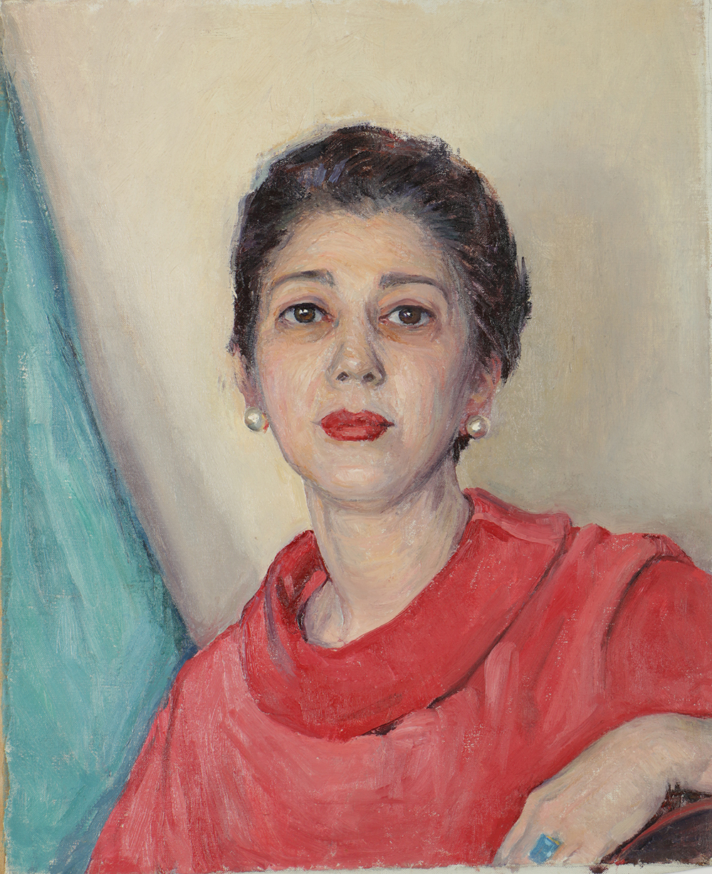 Emily B. Waite Oil Painting on Unstretched Canvas Portrait of a Woman