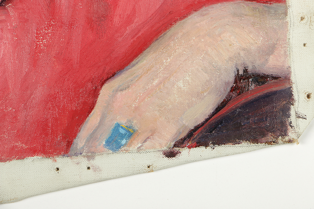 Emily B. Waite Oil Painting on Unstretched Canvas Portrait of a Woman