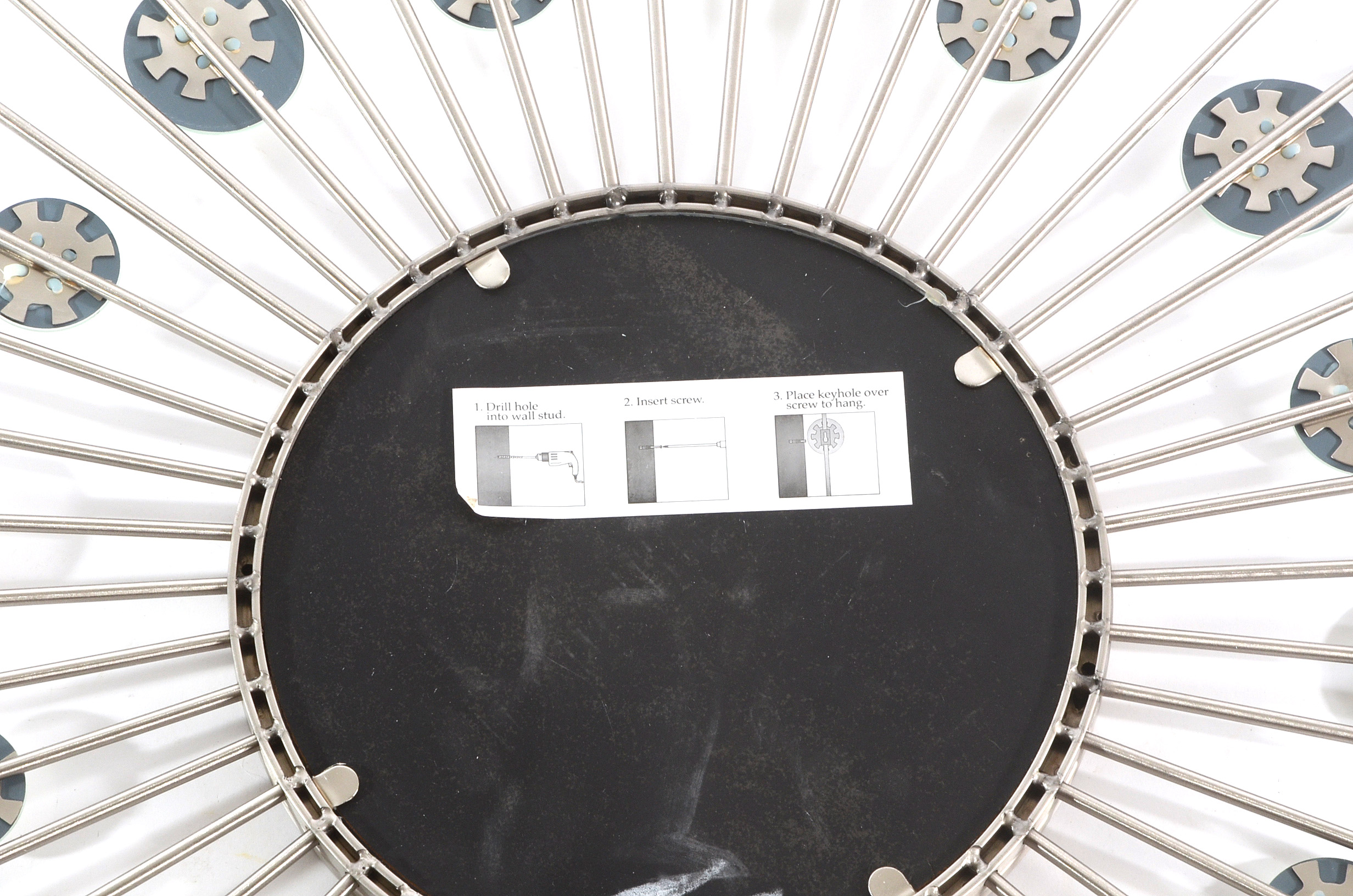 "Raindrops" Convex Sunburst Wall Mirror