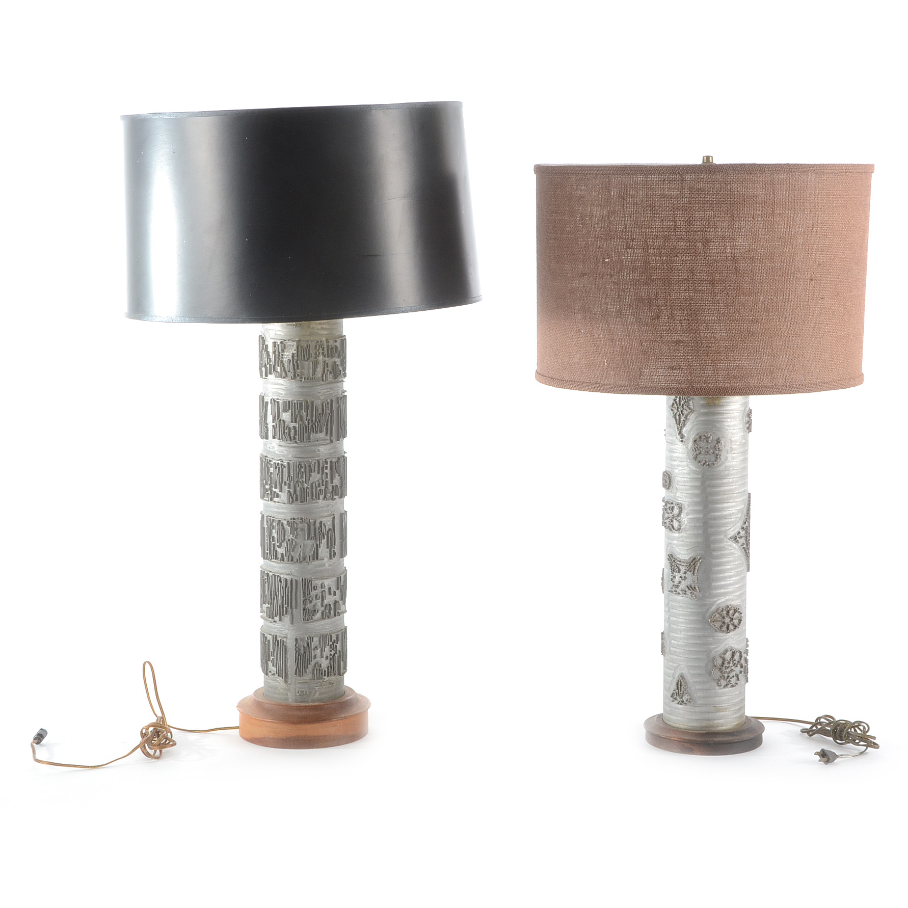 Pair of Metal Table Lamps