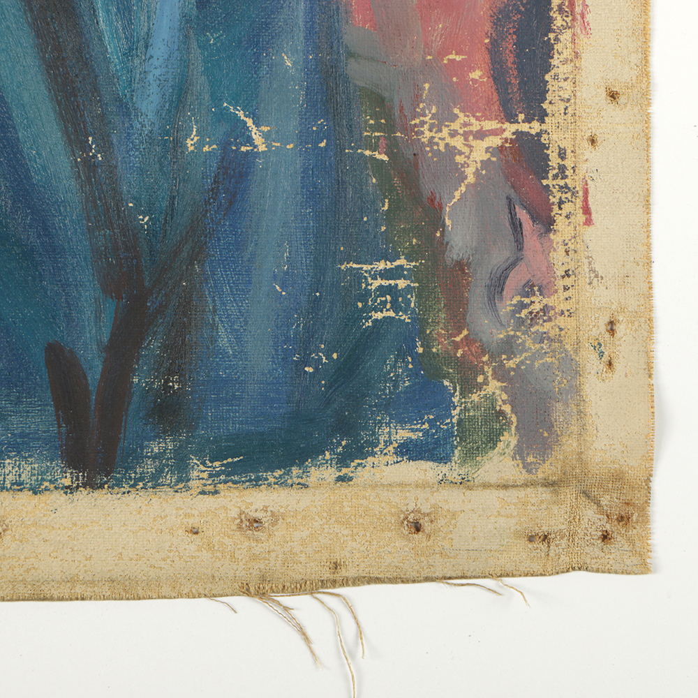 Emily B. Waite Oil Painting on Unstretched Canvas Portrait of a Young Woman