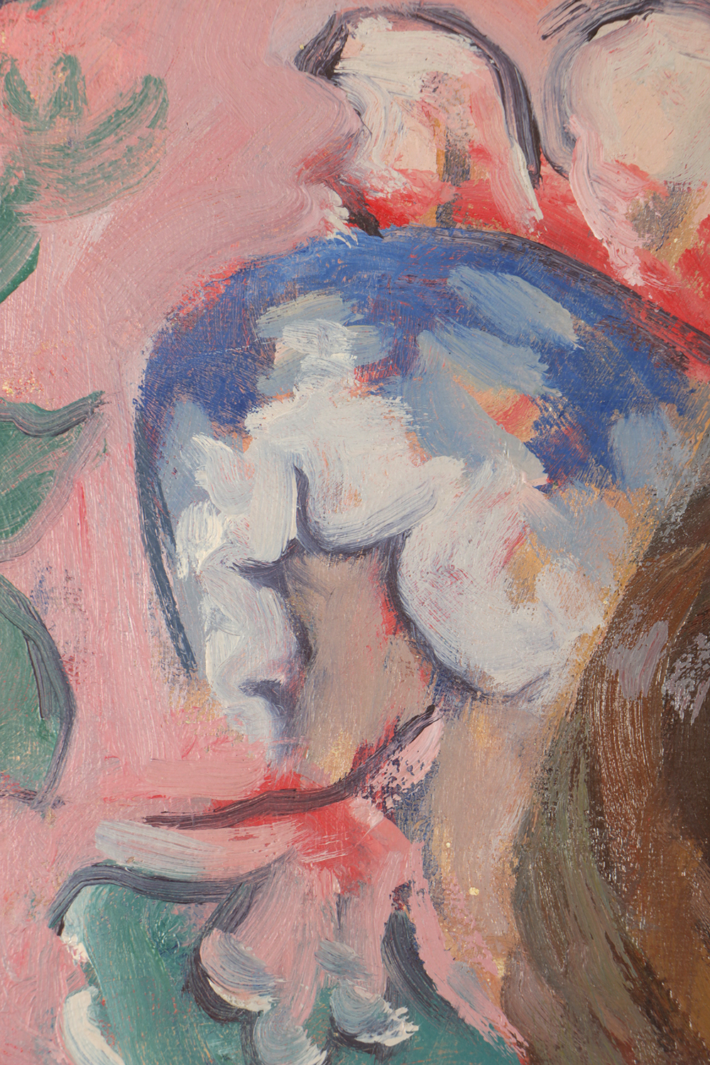 Emily B. Waite Oil Painting on Unstretched Canvas Portrait of a Young Woman