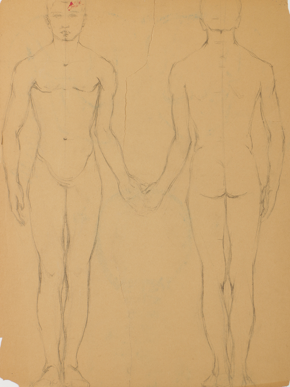 Emily B. Waite Graphite Drawing of an Anatomical Study