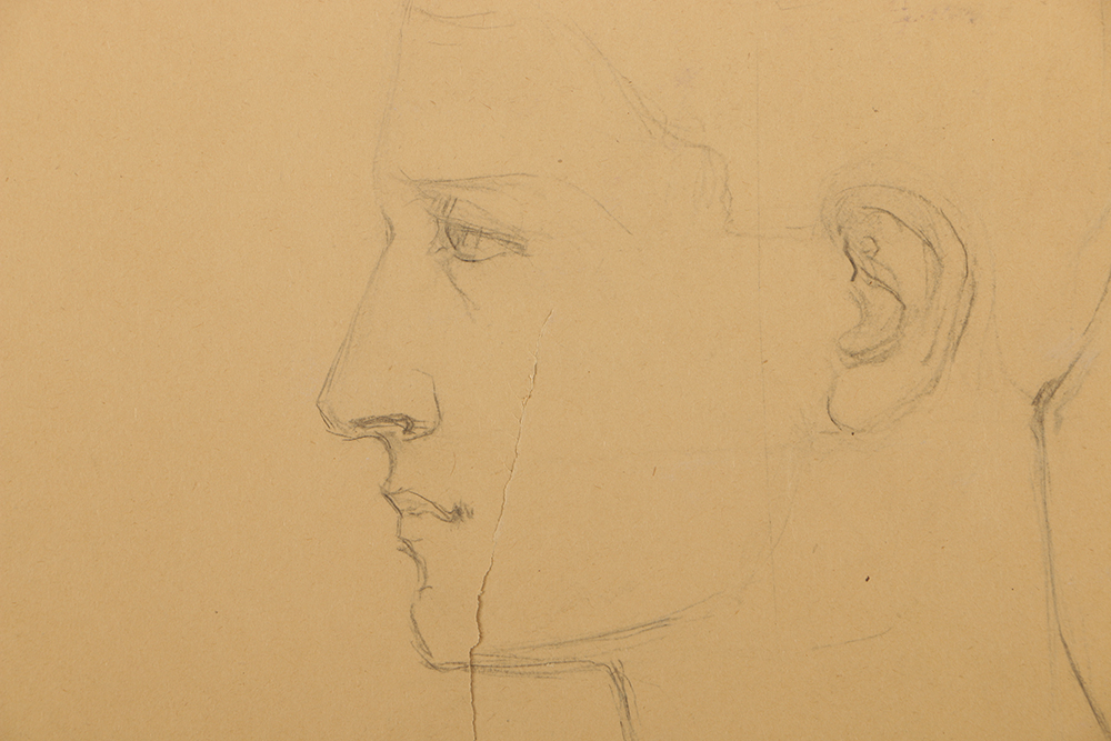 Emily B. Waite Graphite Drawing of an Anatomical Study