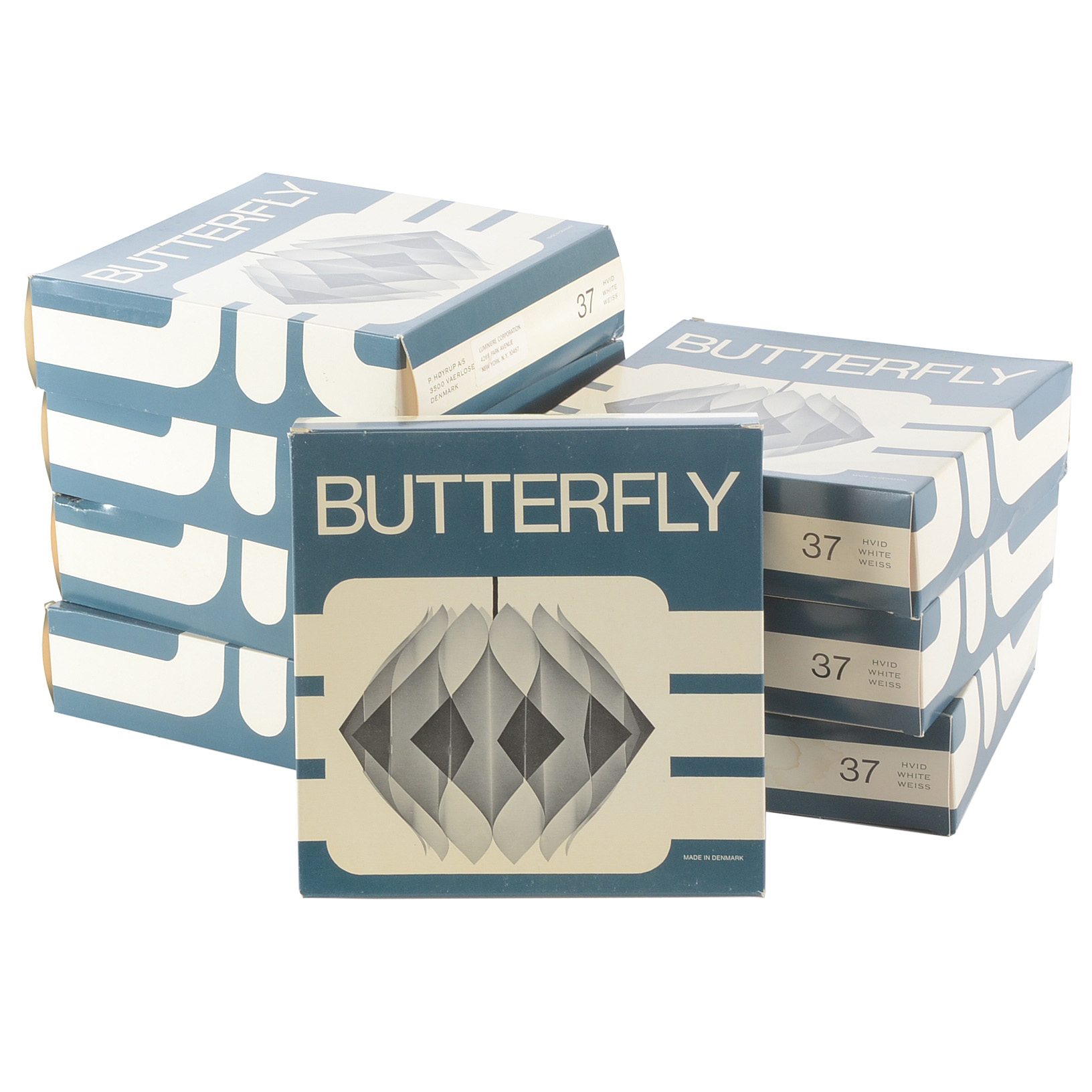 Group of Mid-Century "Butterfly" Shade Kits