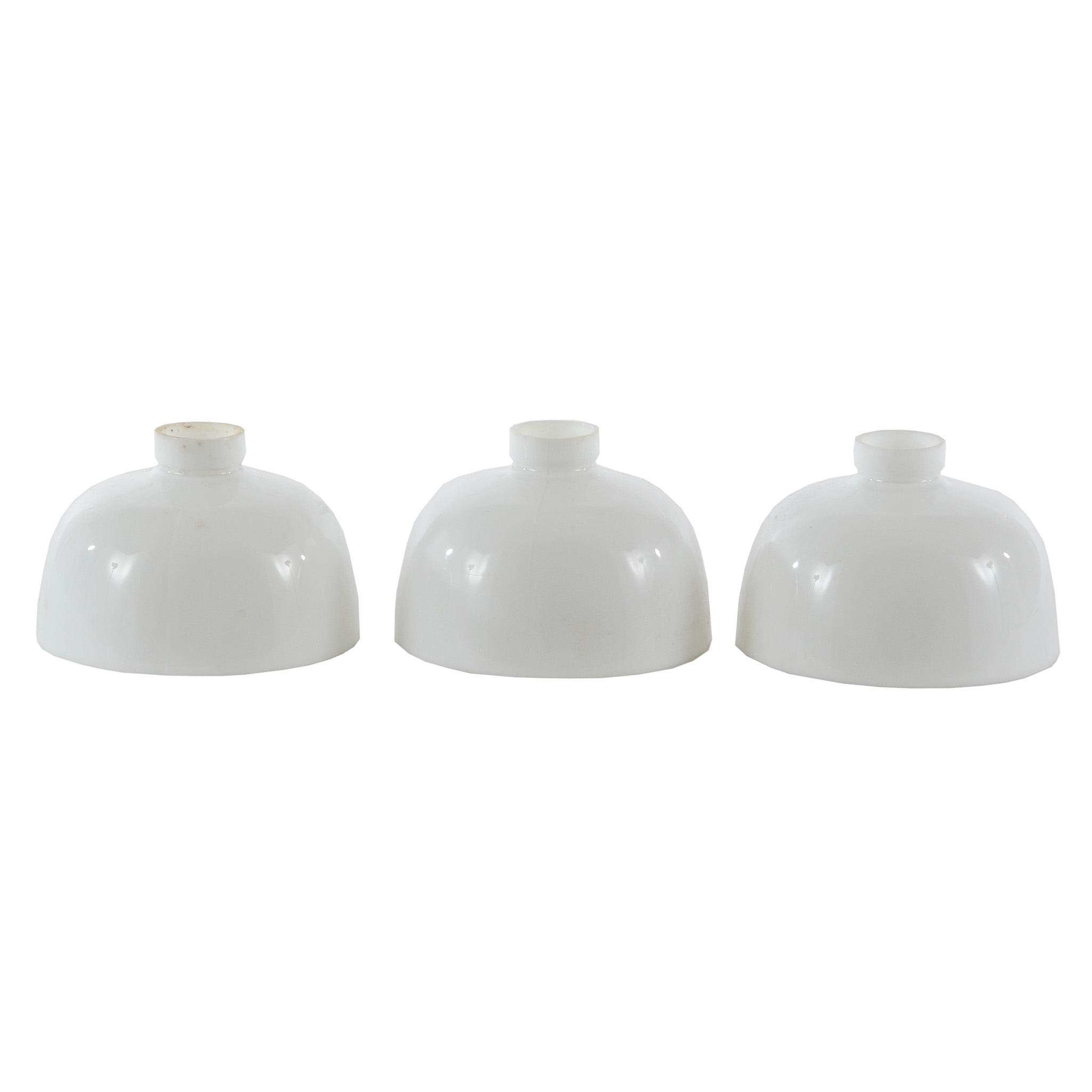 Group of Vintage Milk Glass Diffuser Shades