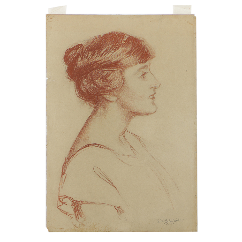 Emily B. Waite Pastel on Paper Portrait of a Woman