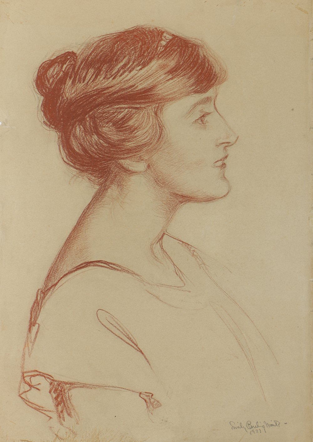 Emily B. Waite Pastel on Paper Portrait of a Woman