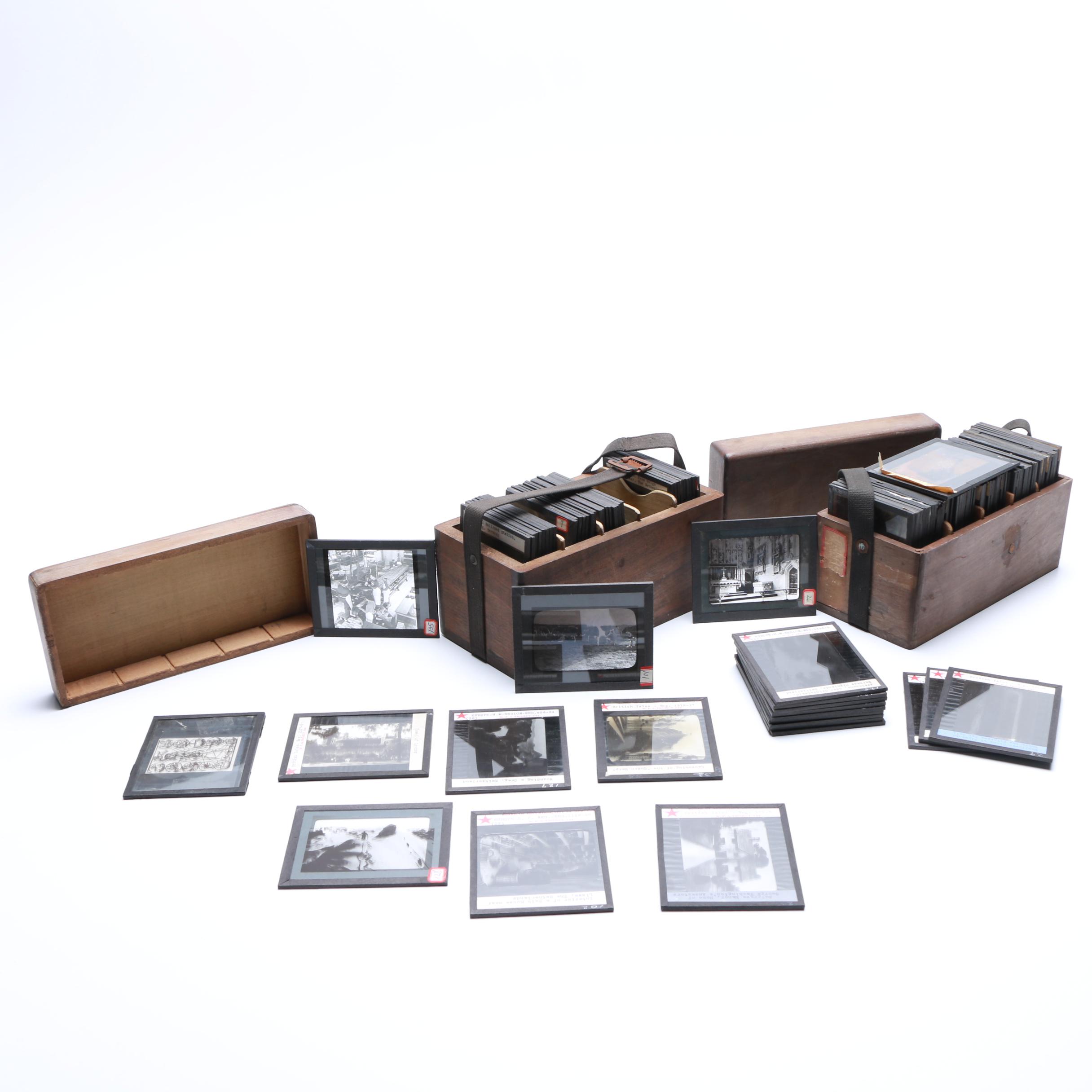 Vintage Glass Projector Slides