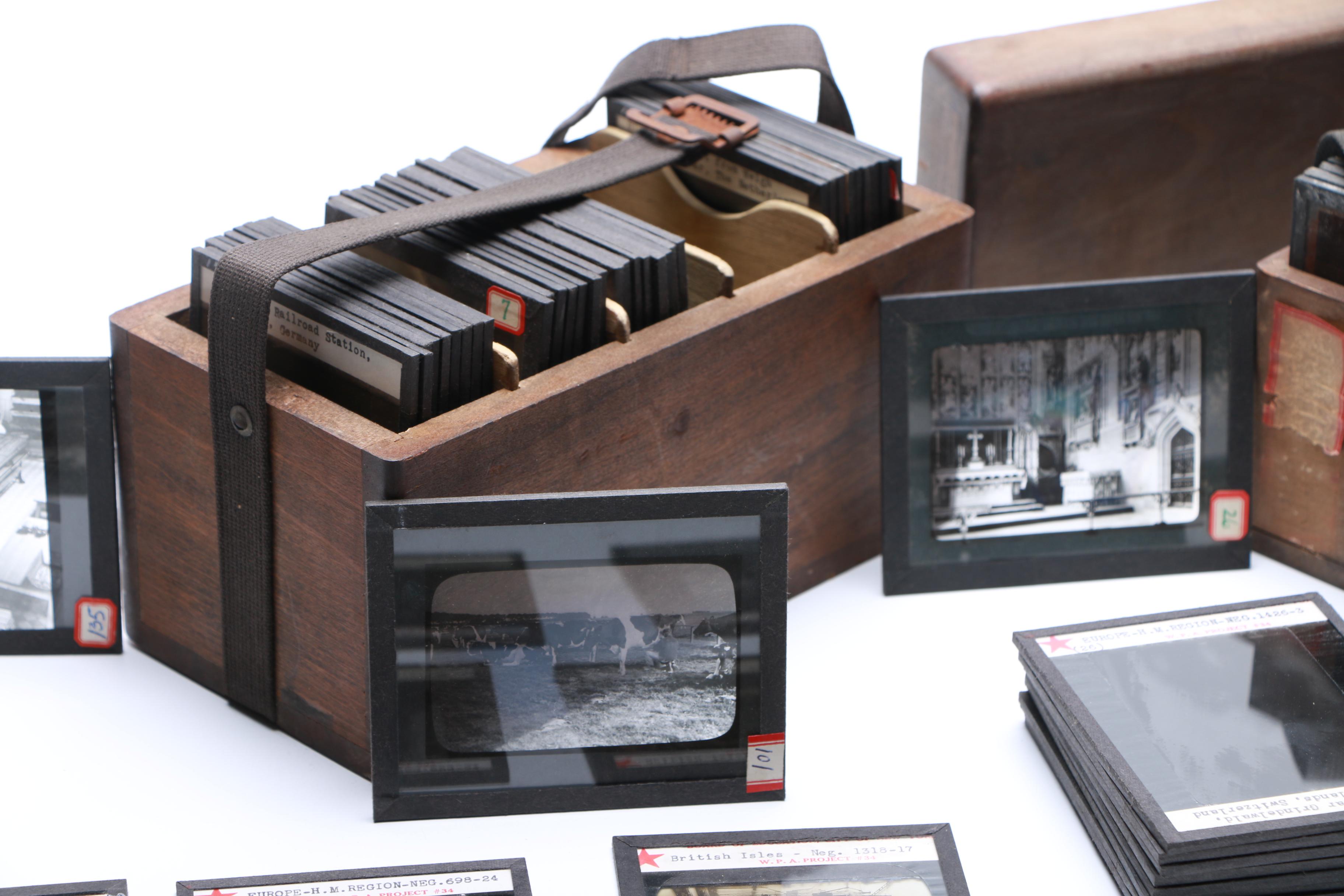 Vintage Glass Projector Slides