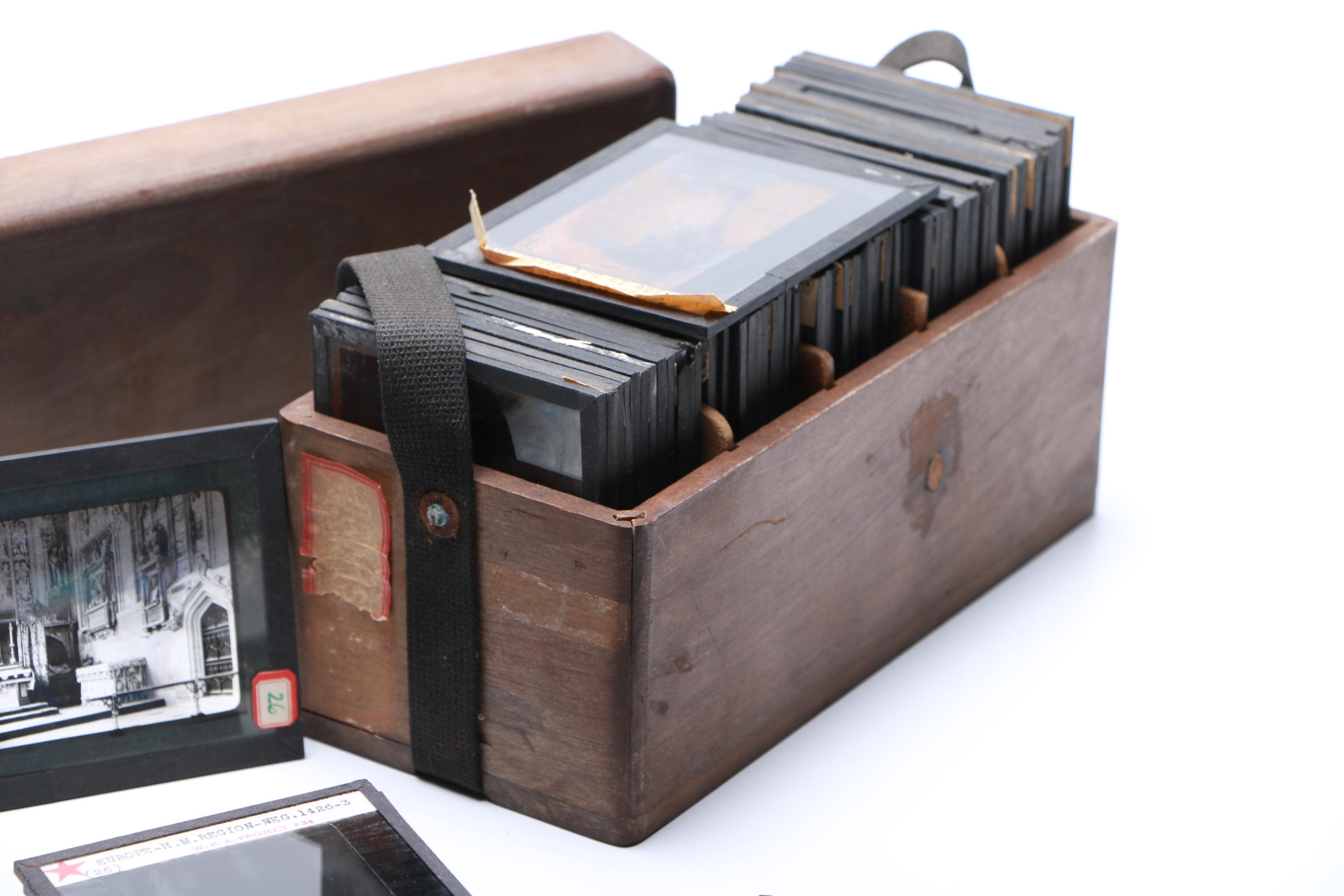 Vintage Glass Projector Slides