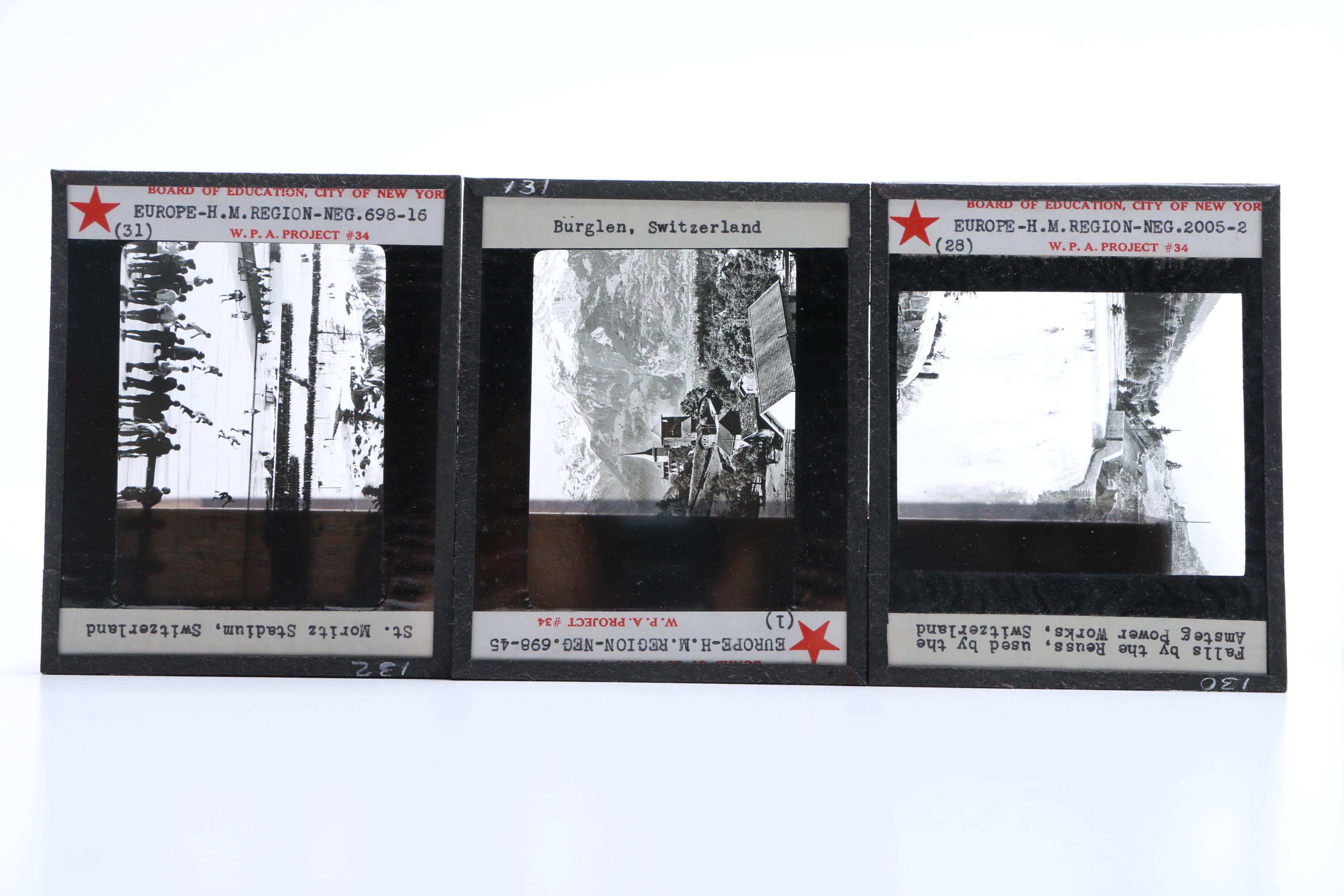 Vintage Glass Projector Slides