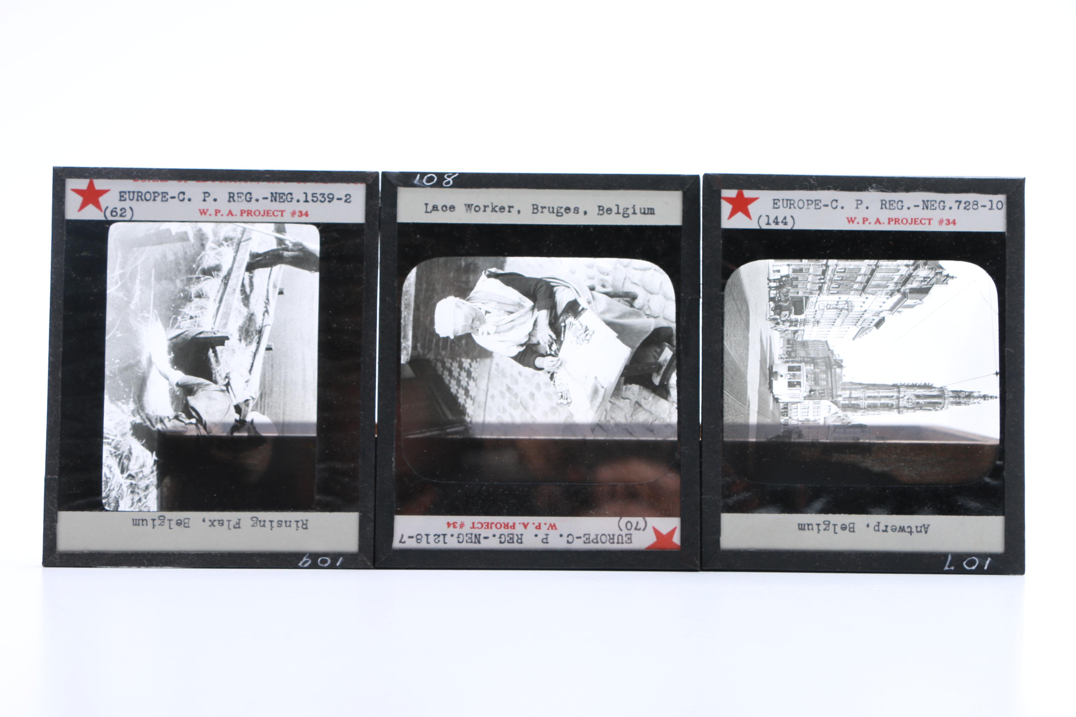 Vintage Glass Projector Slides