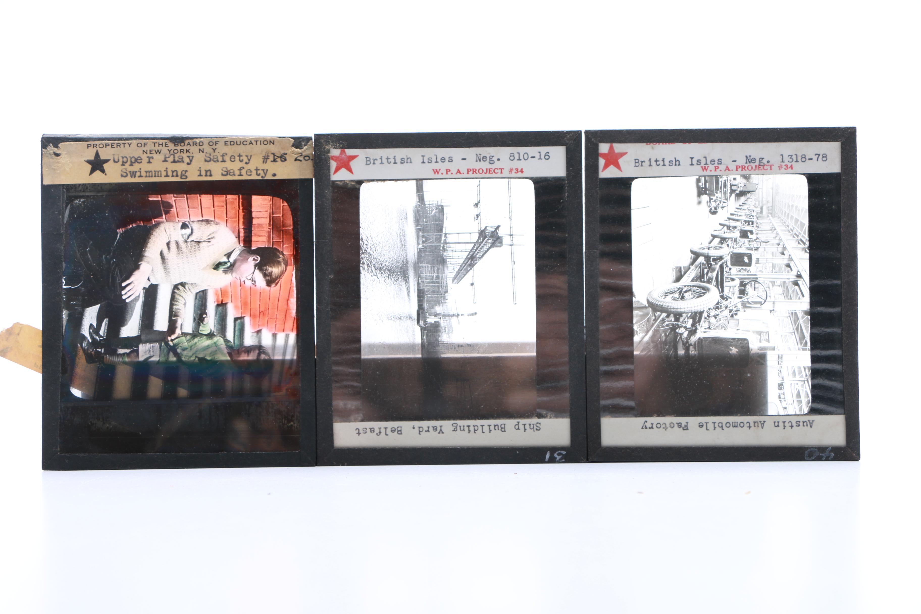 Vintage Glass Projector Slides