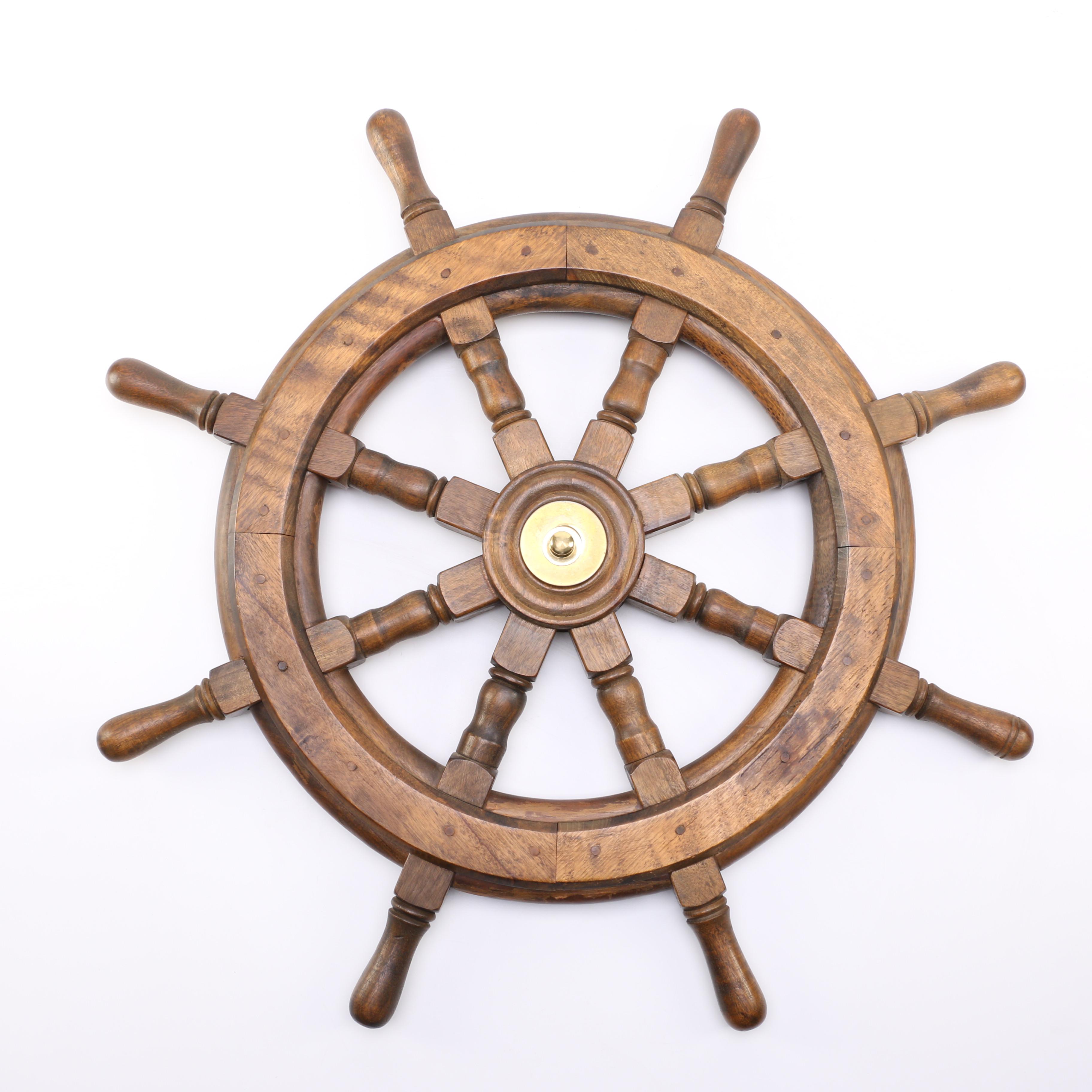 Oak Nautical Ship Steering Wheel
