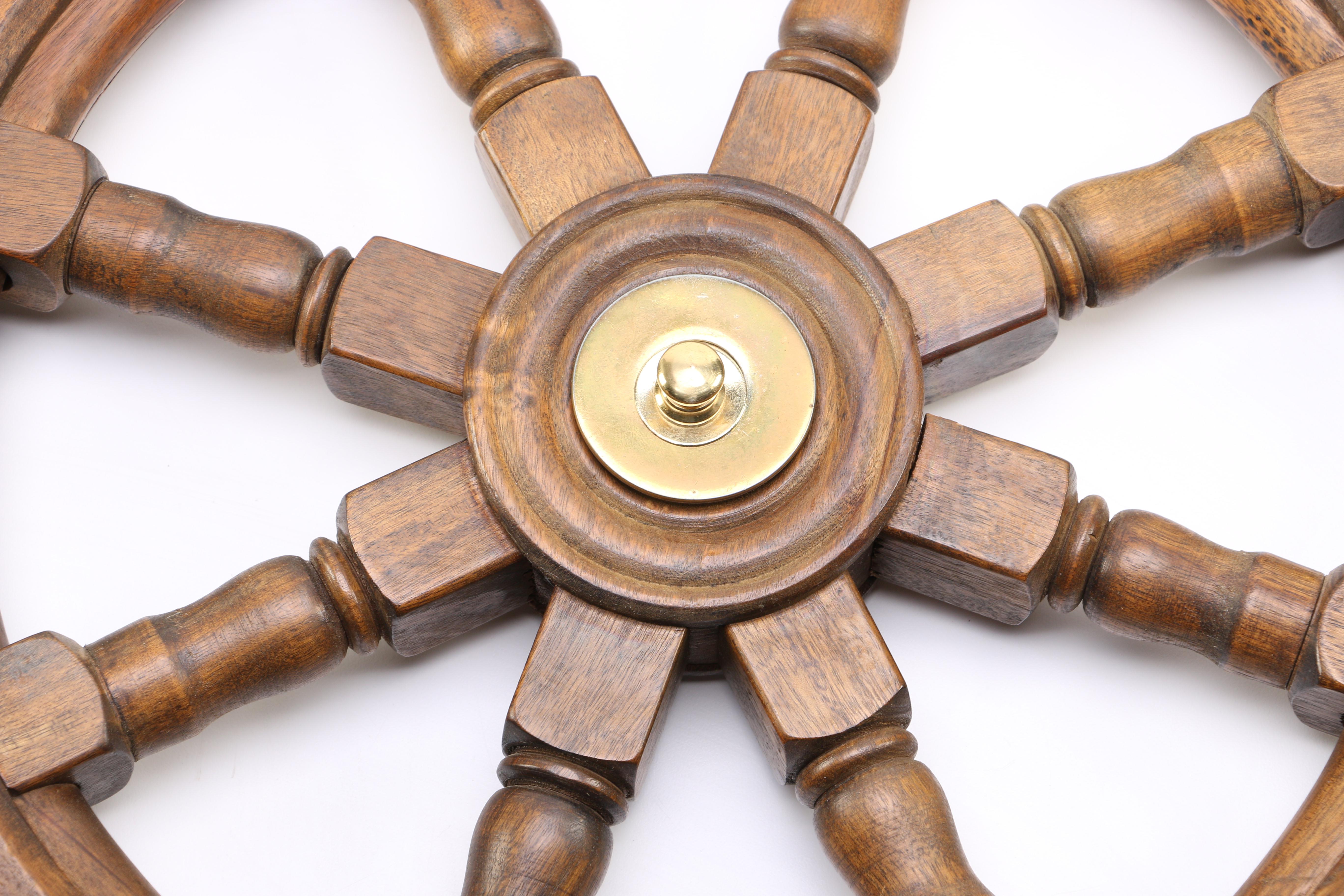 Oak Nautical Ship Steering Wheel