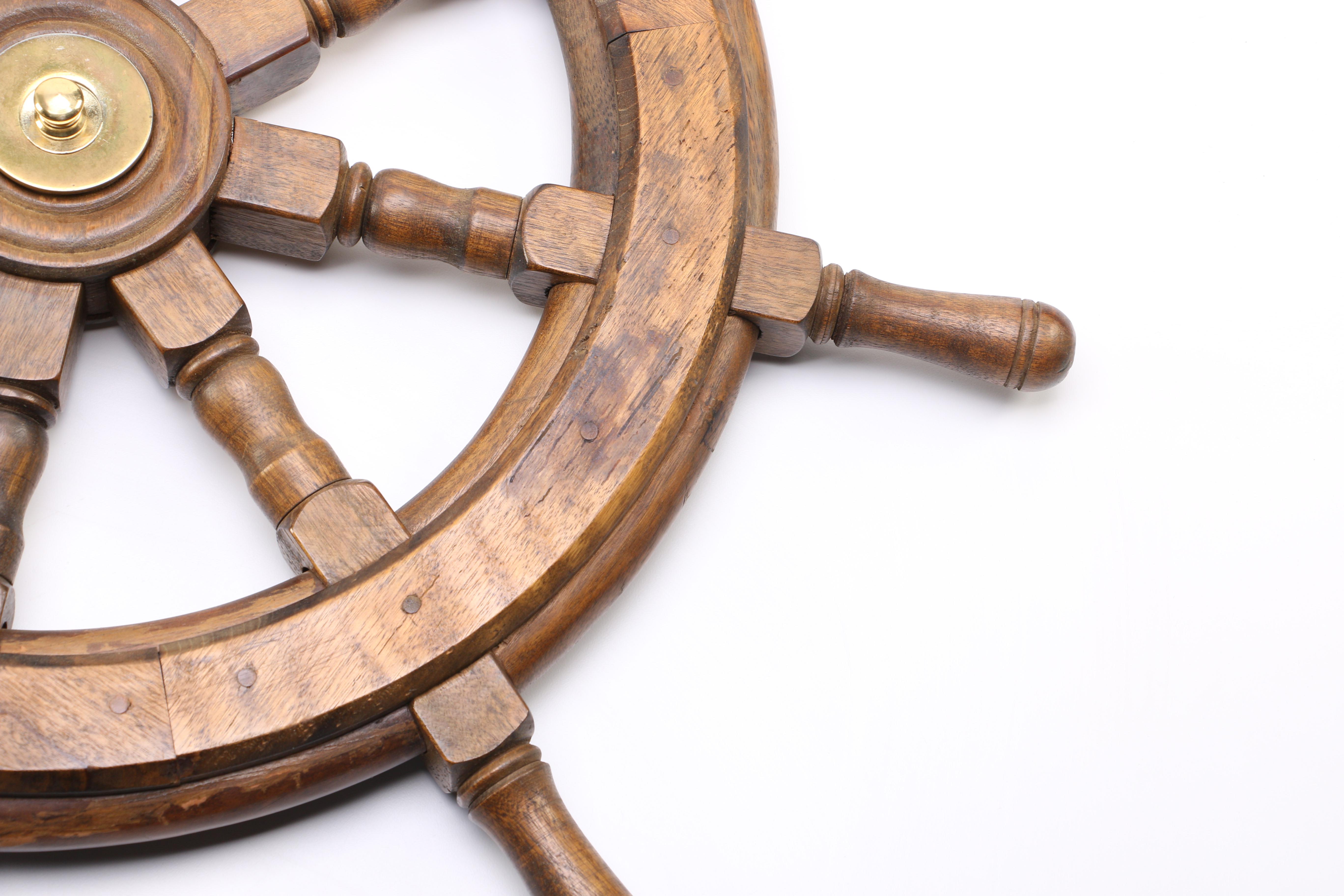 Oak Nautical Ship Steering Wheel
