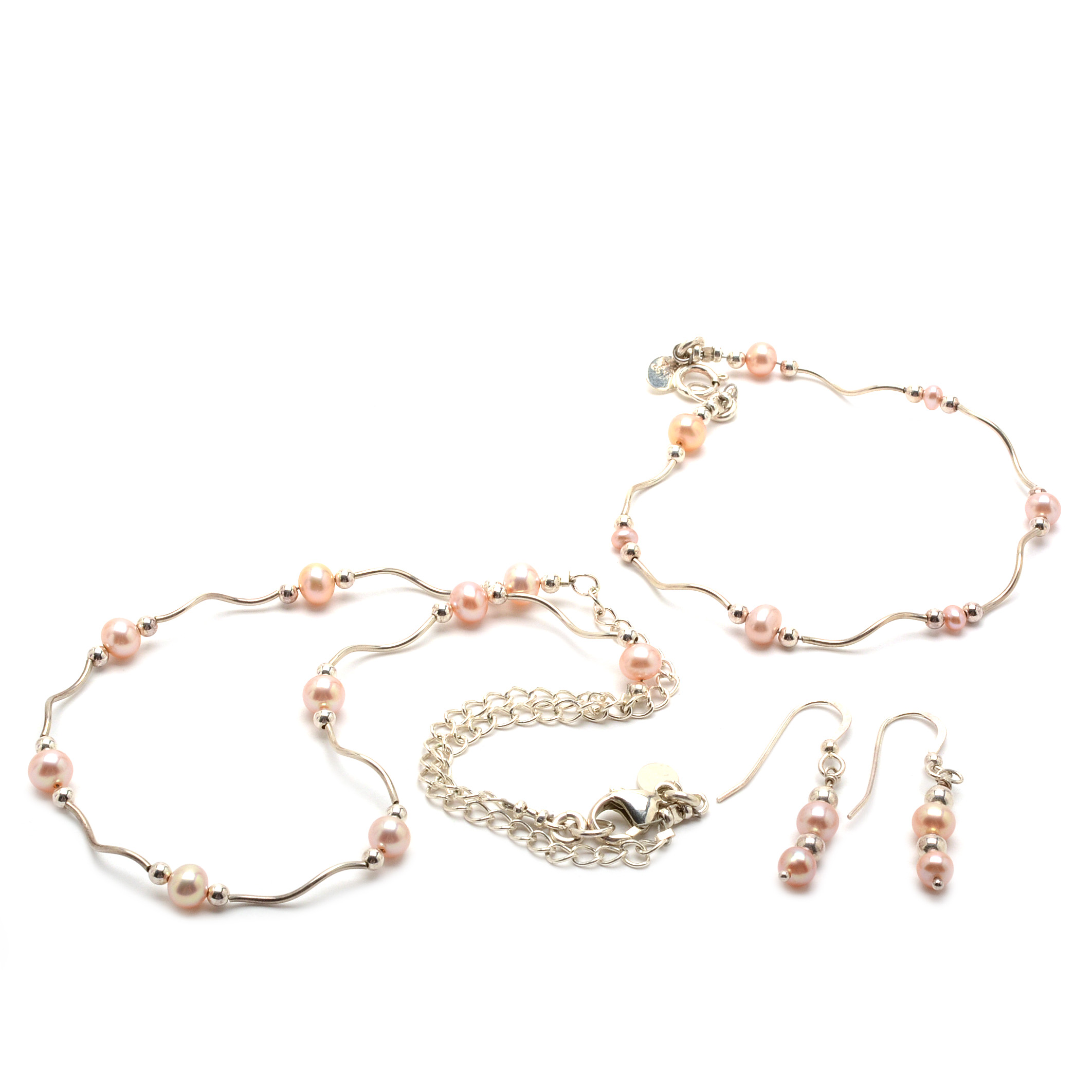 Sterling Silver and Pearl "Gems to Jewels" Demi-Parure Set