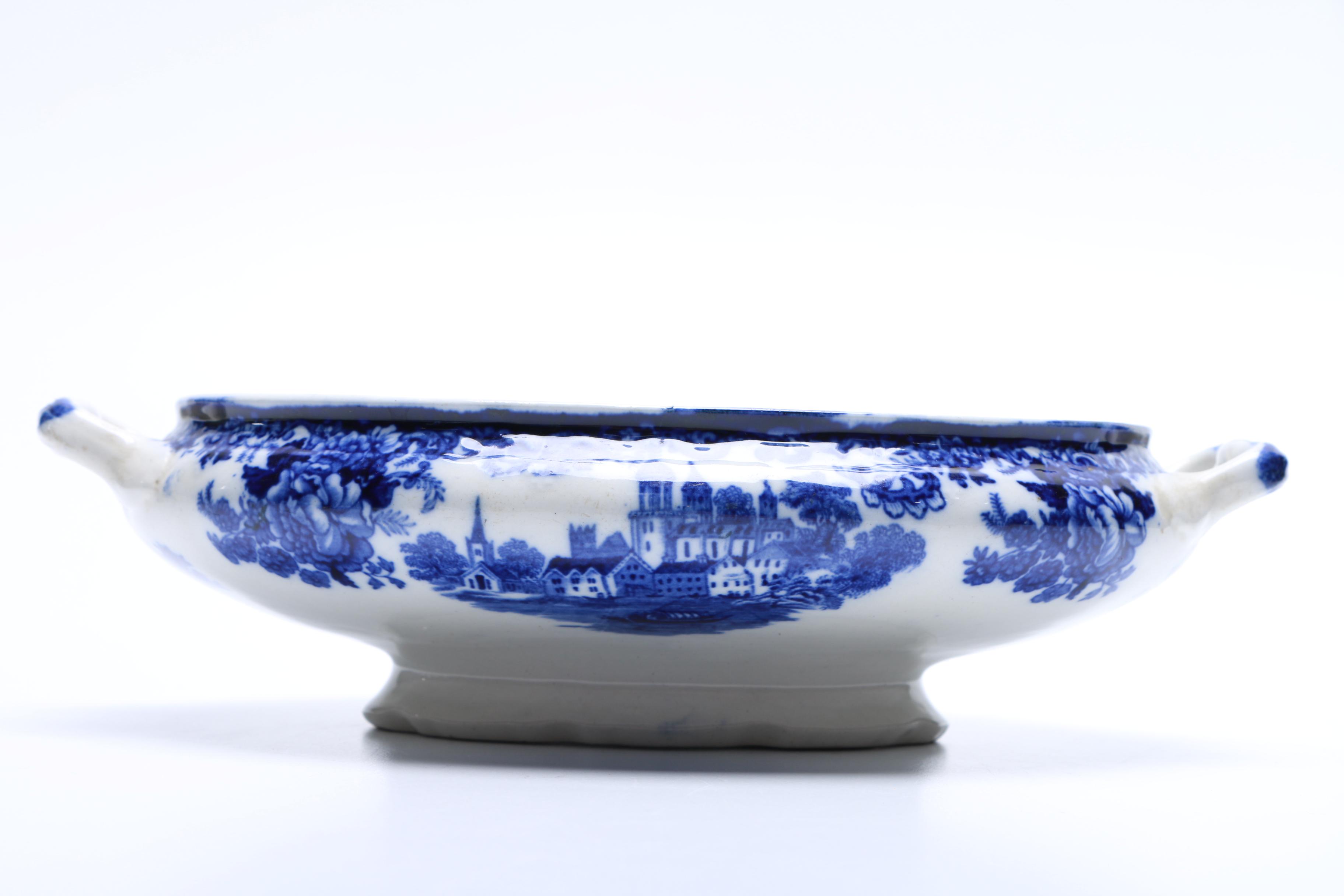 F. Winkle "Togo" Transferware Covered Vegetable Dish