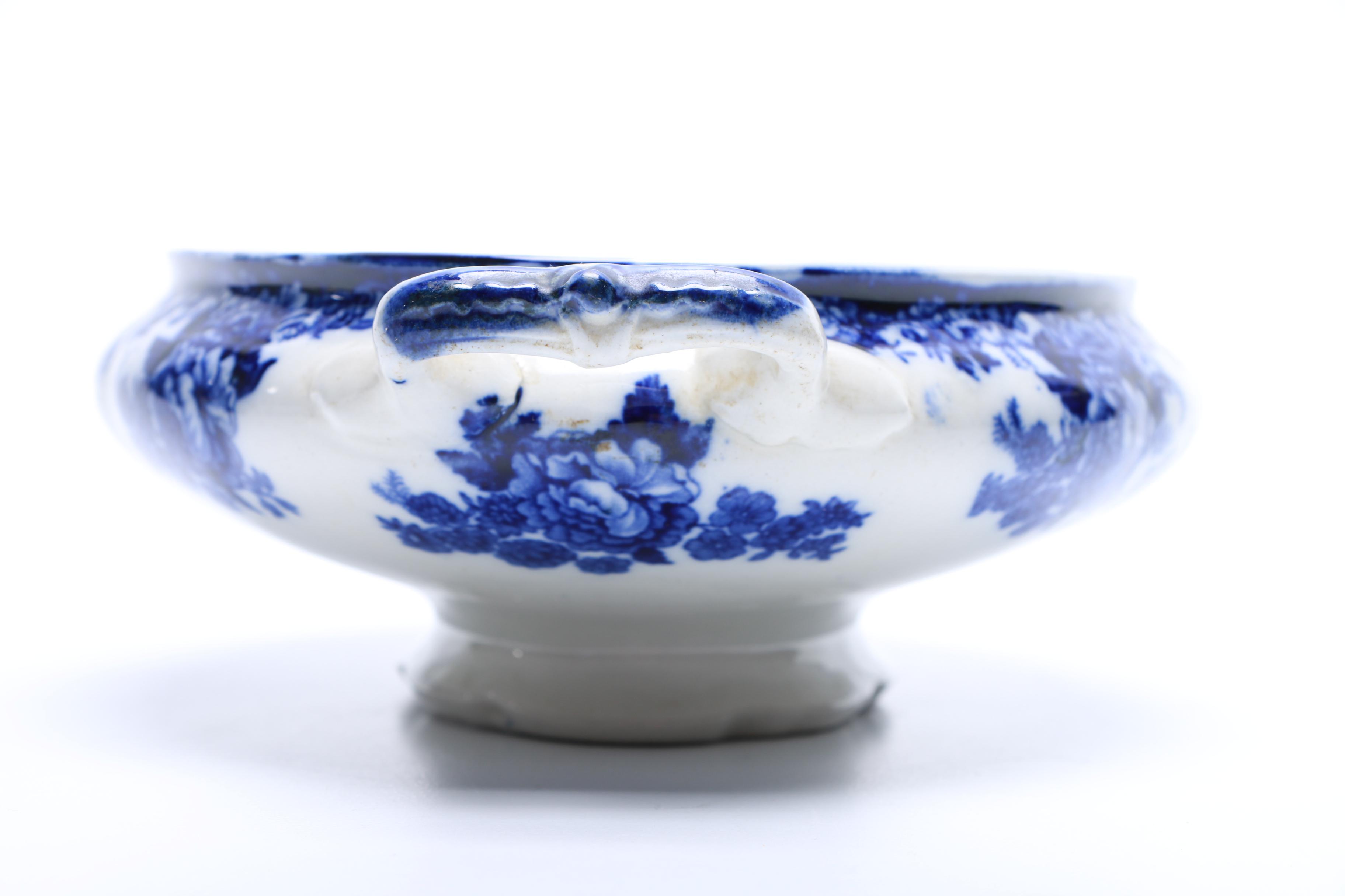 F. Winkle "Togo" Transferware Covered Vegetable Dish